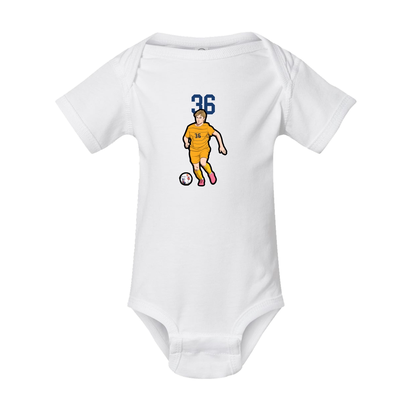 Baby Onesie — Number Top in White