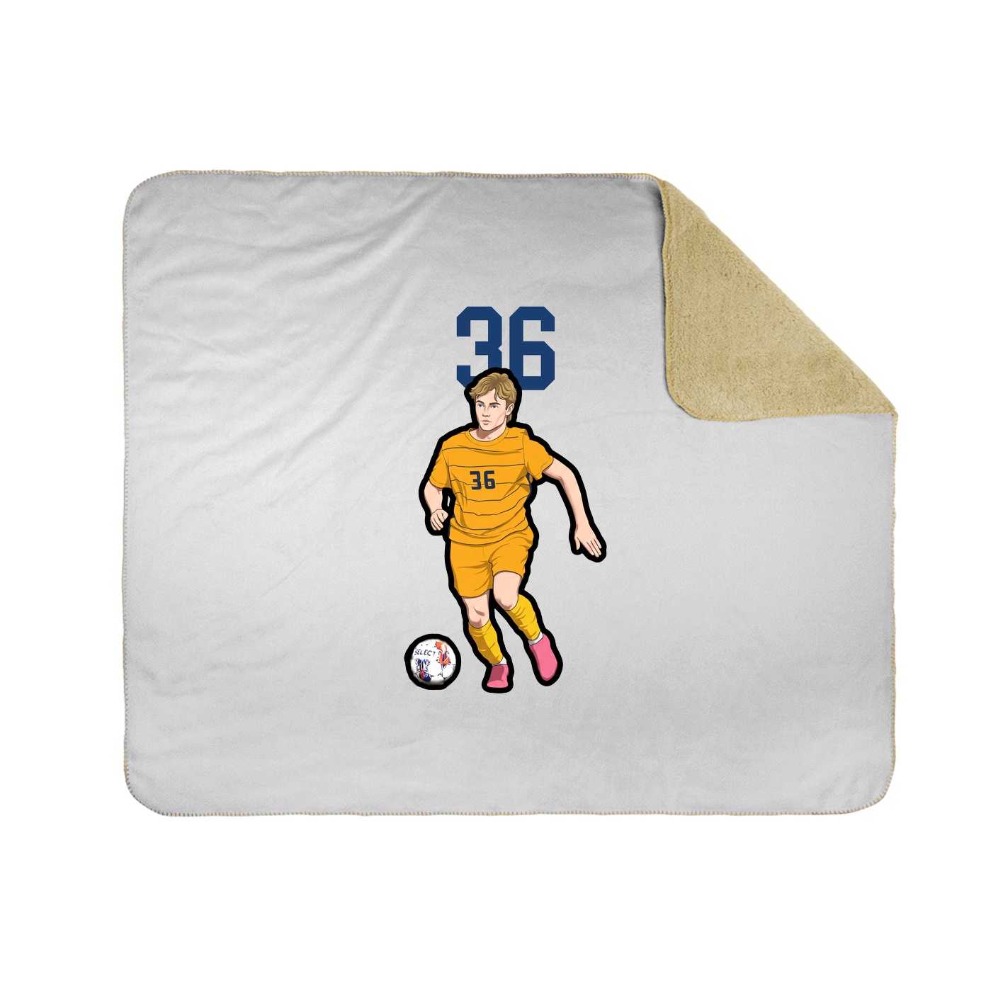 Throw Blanket — Number Top in White