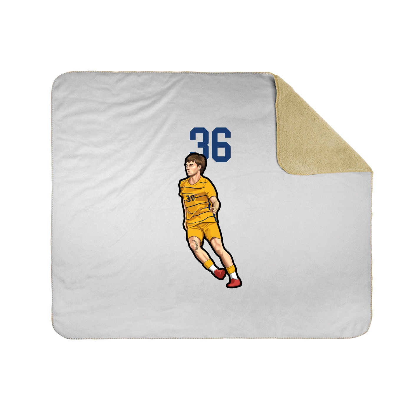 Throw Blanket — Number Top in White