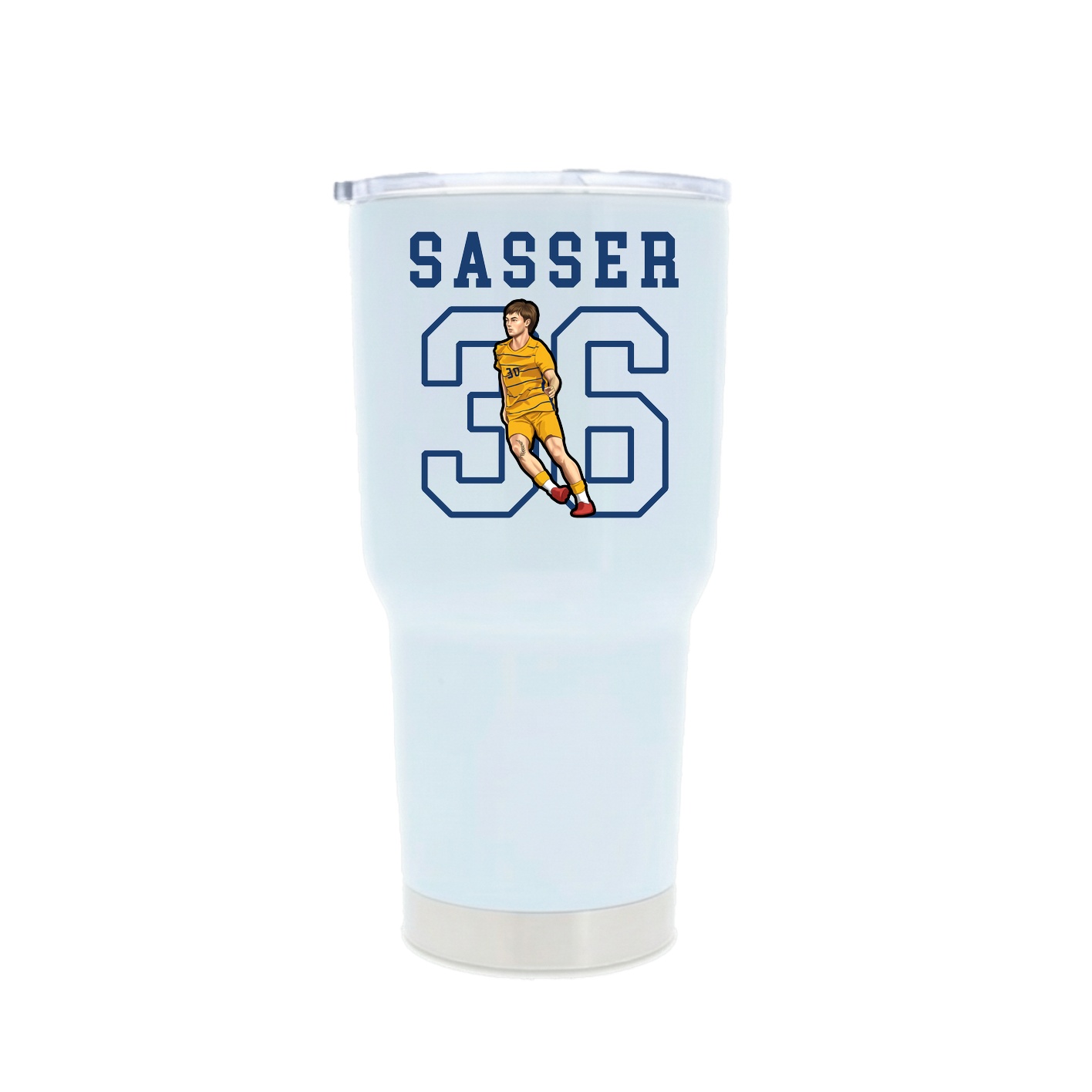30oz Stainless Steel Tumbler — Shirsey in White