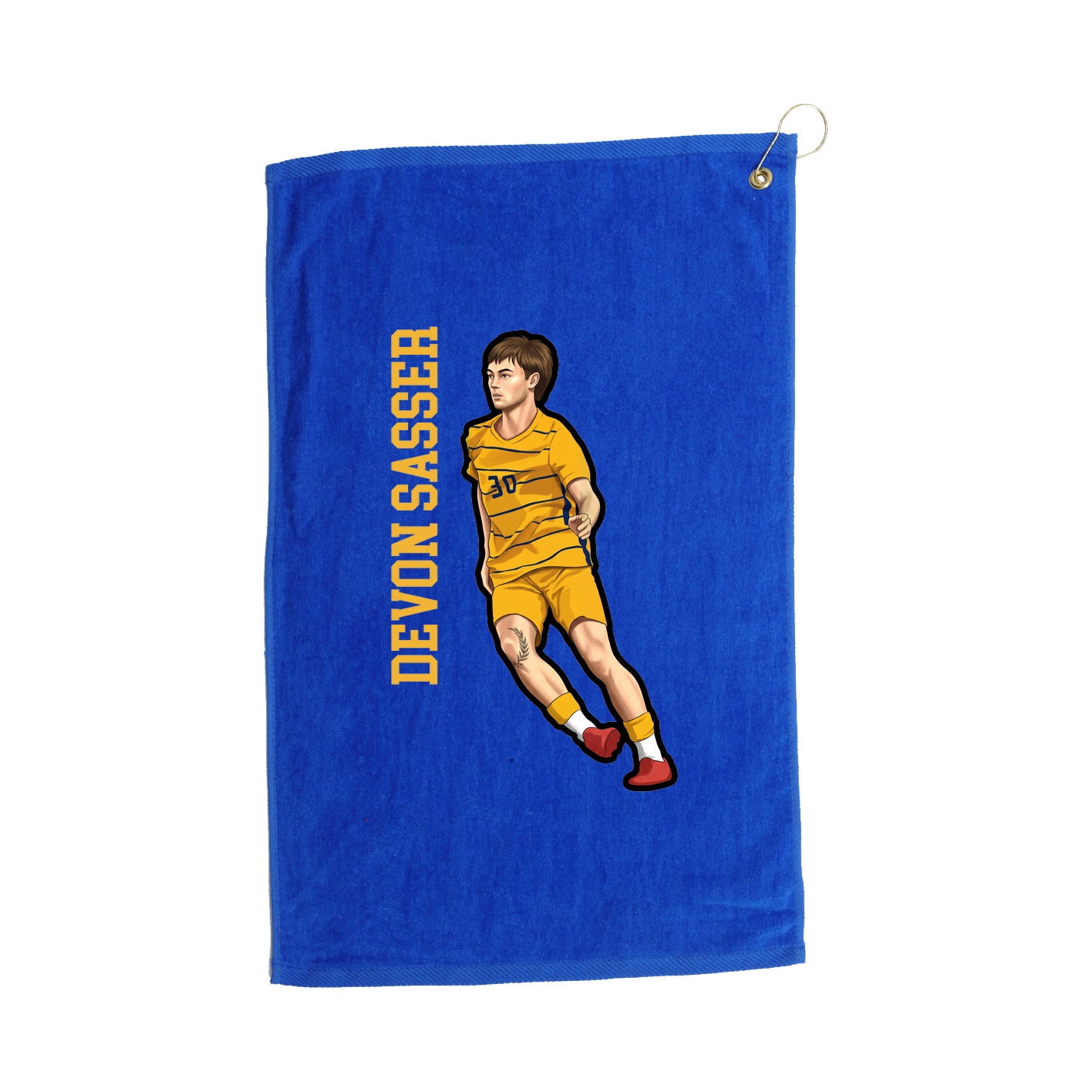 Golf Towel — Name Vertical in Royal