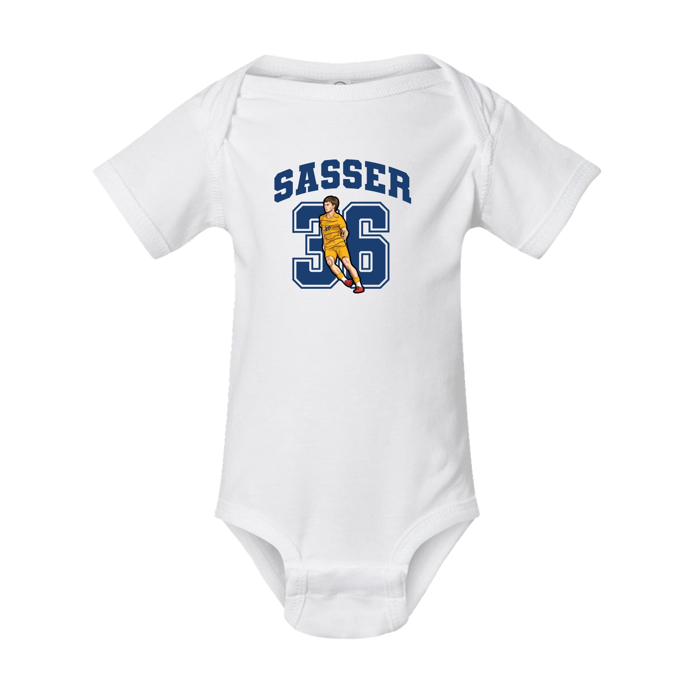 Baby Onesie — Number in White
