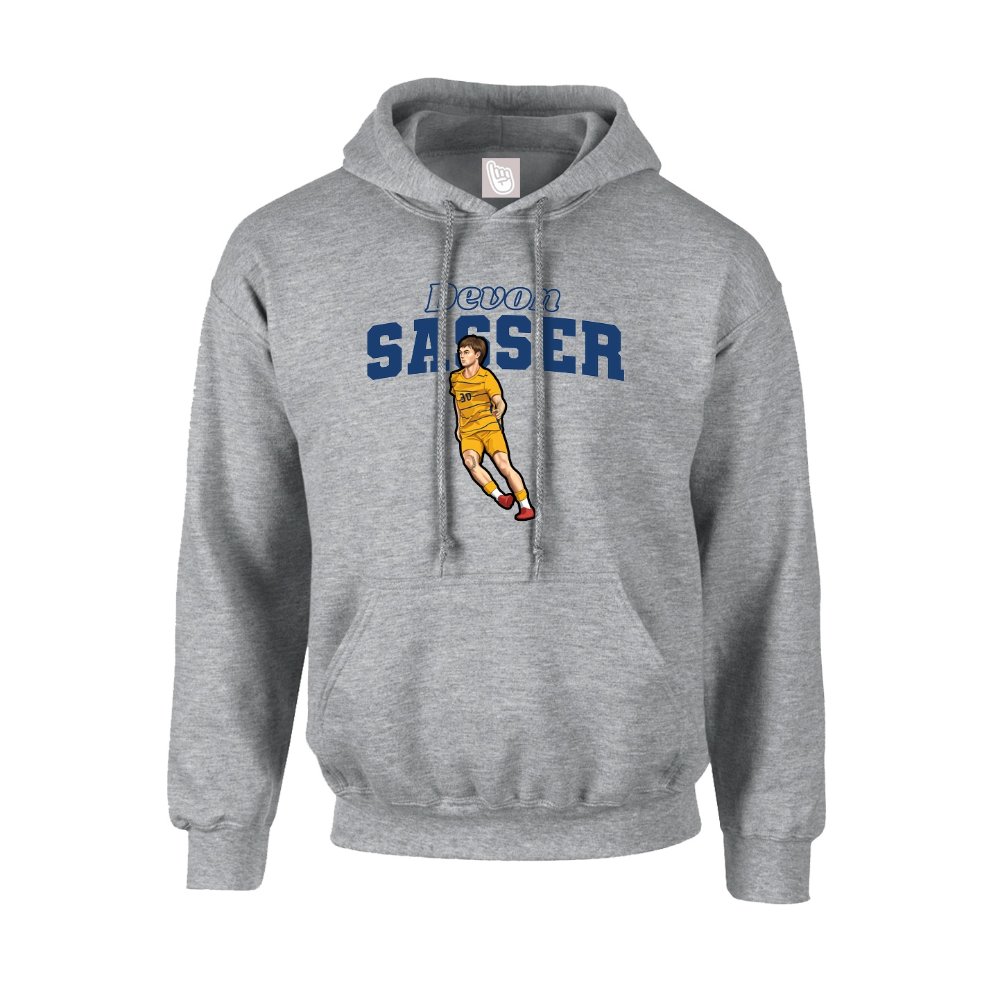 Hoodie — Name Arch in Grey
