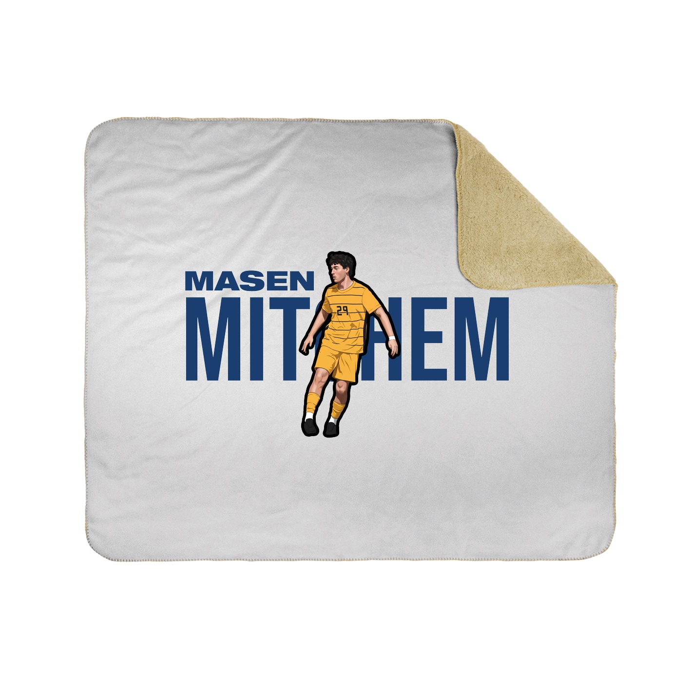 Throw Blanket — Player Name in White