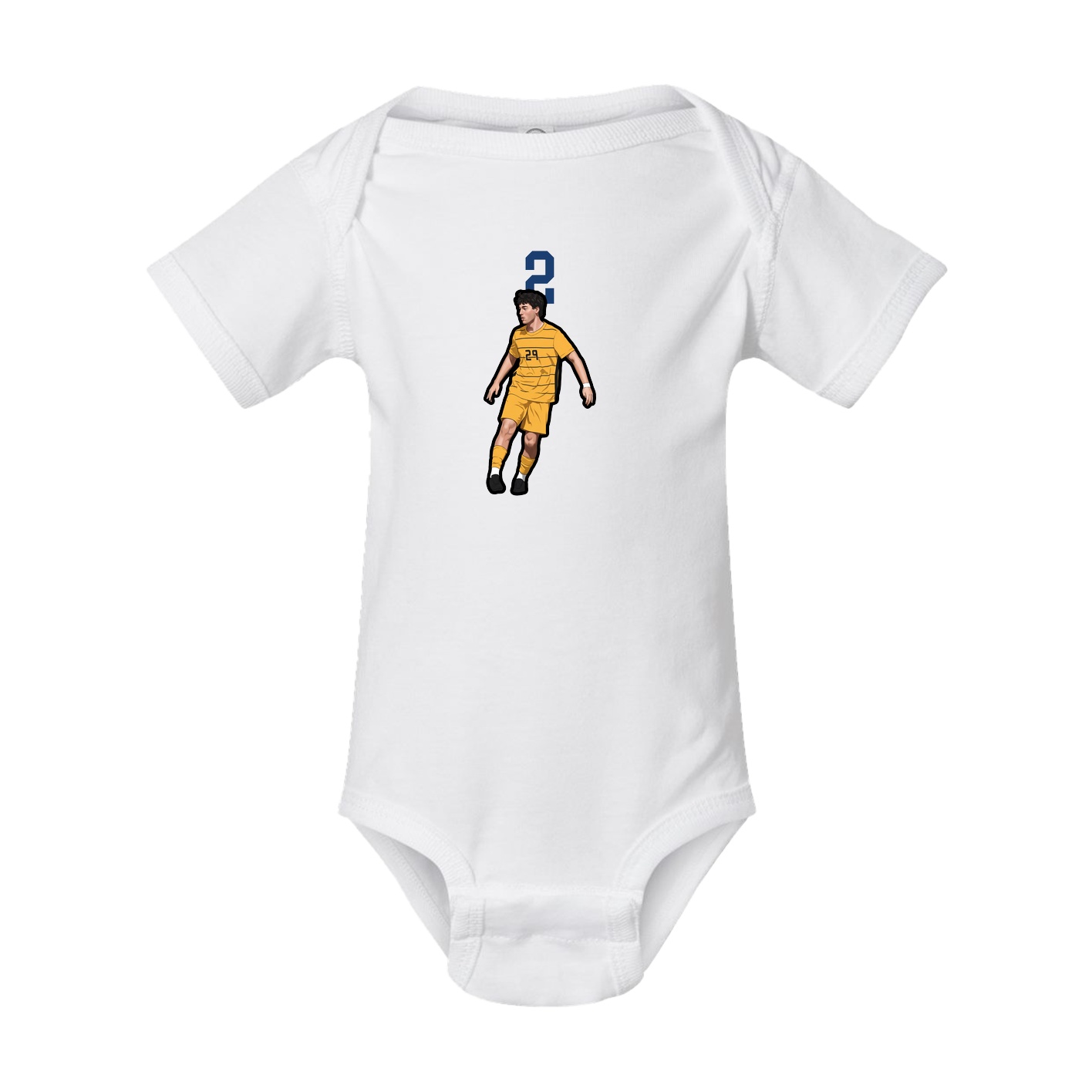 Baby Onesie — Number Top in White