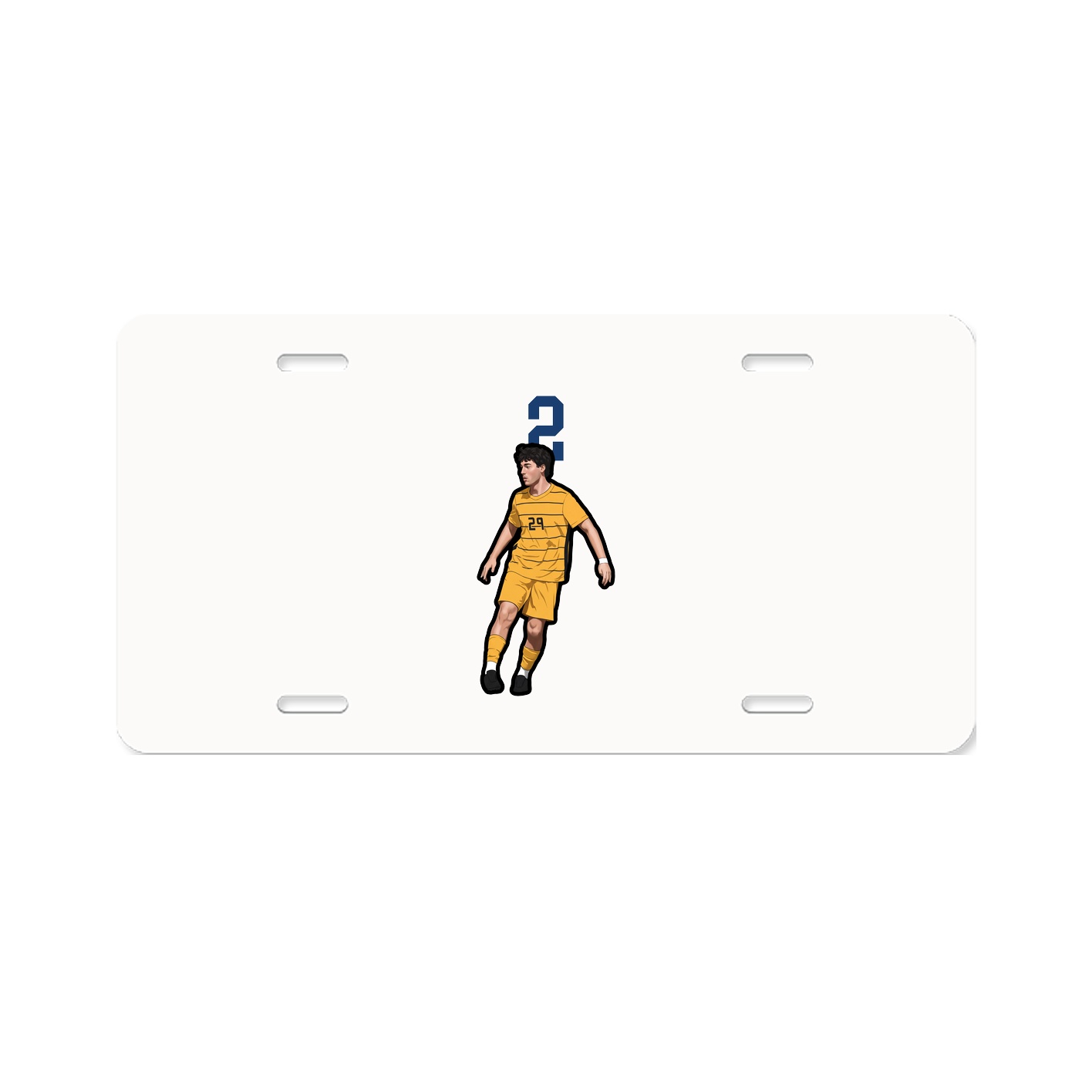 License Plate — Number Top in Classic