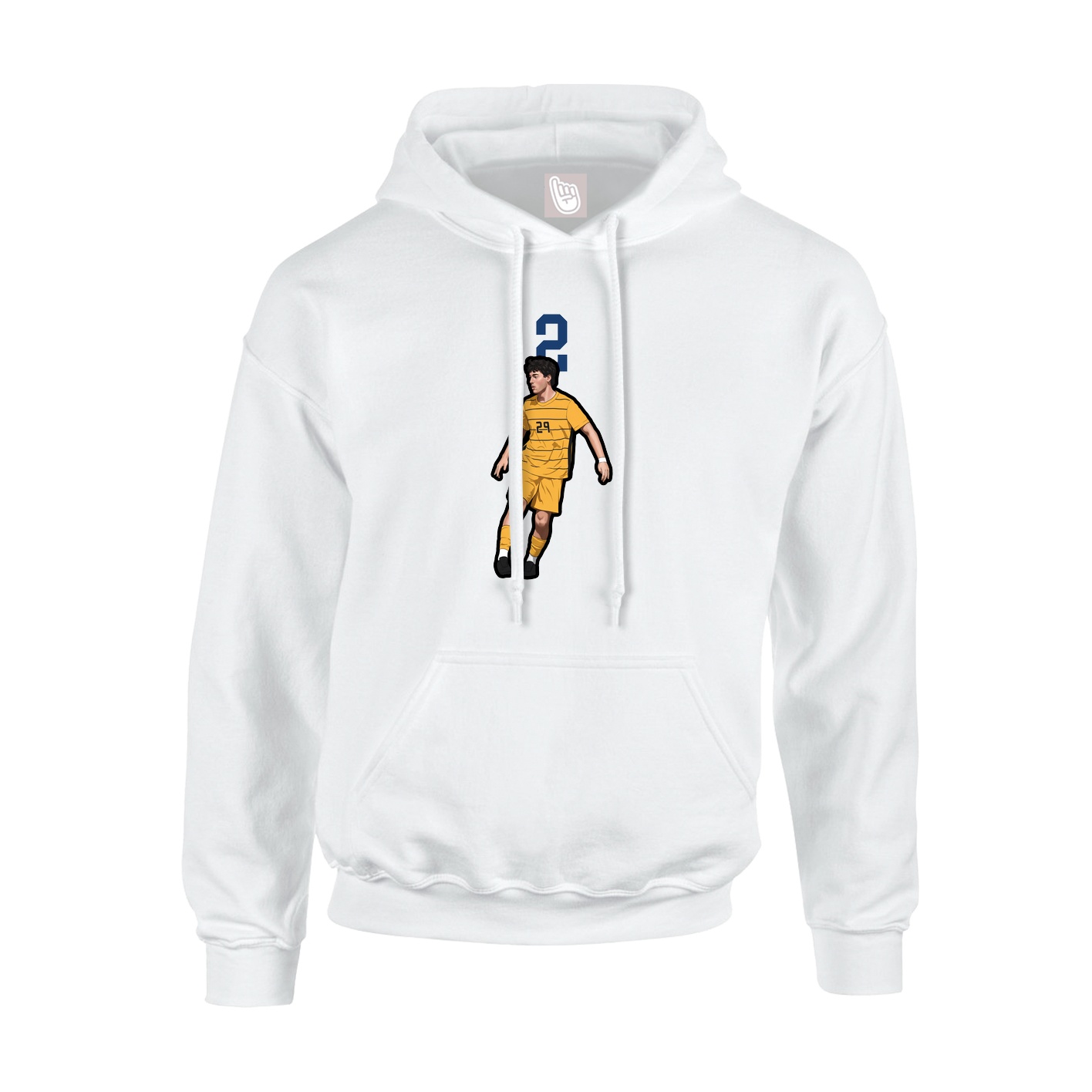 Hoodie — Number Top in White