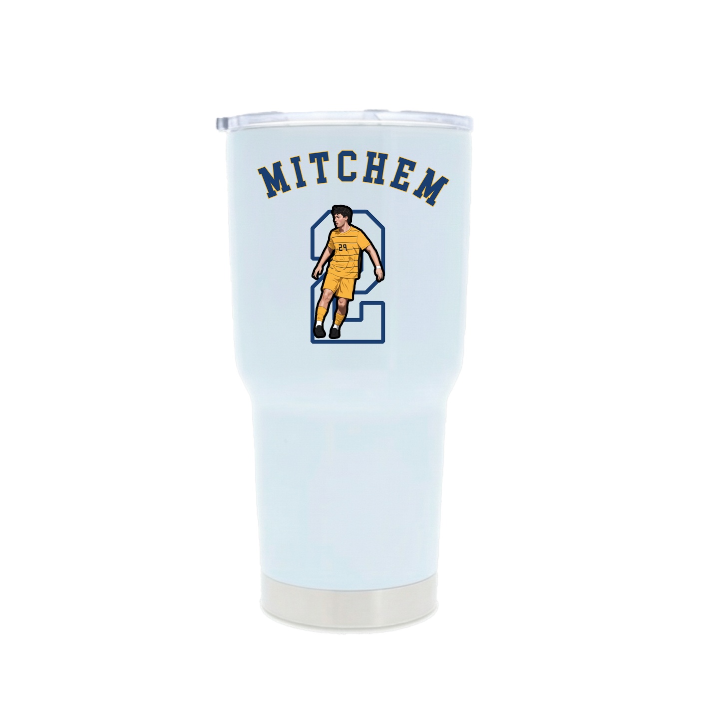 30oz Stainless Steel Tumbler — Shirsey Arch in White