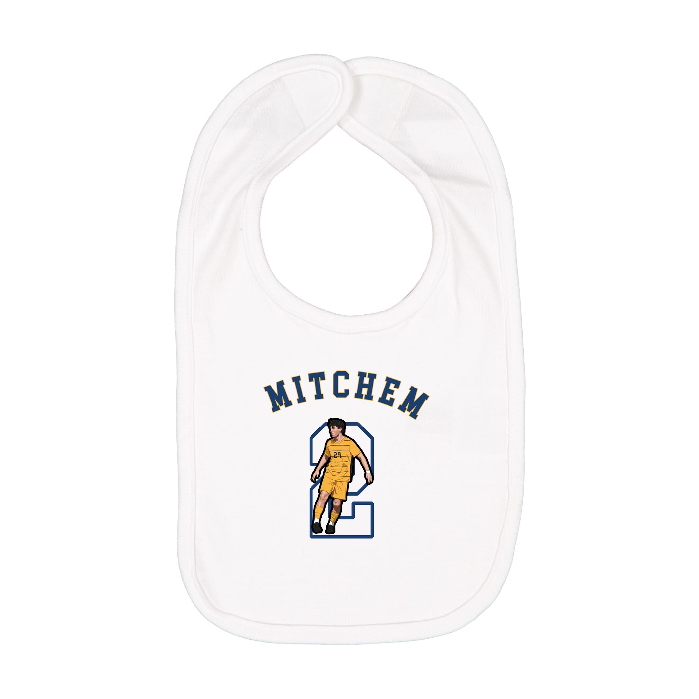 Infant Bib — Shirsey Arch in White