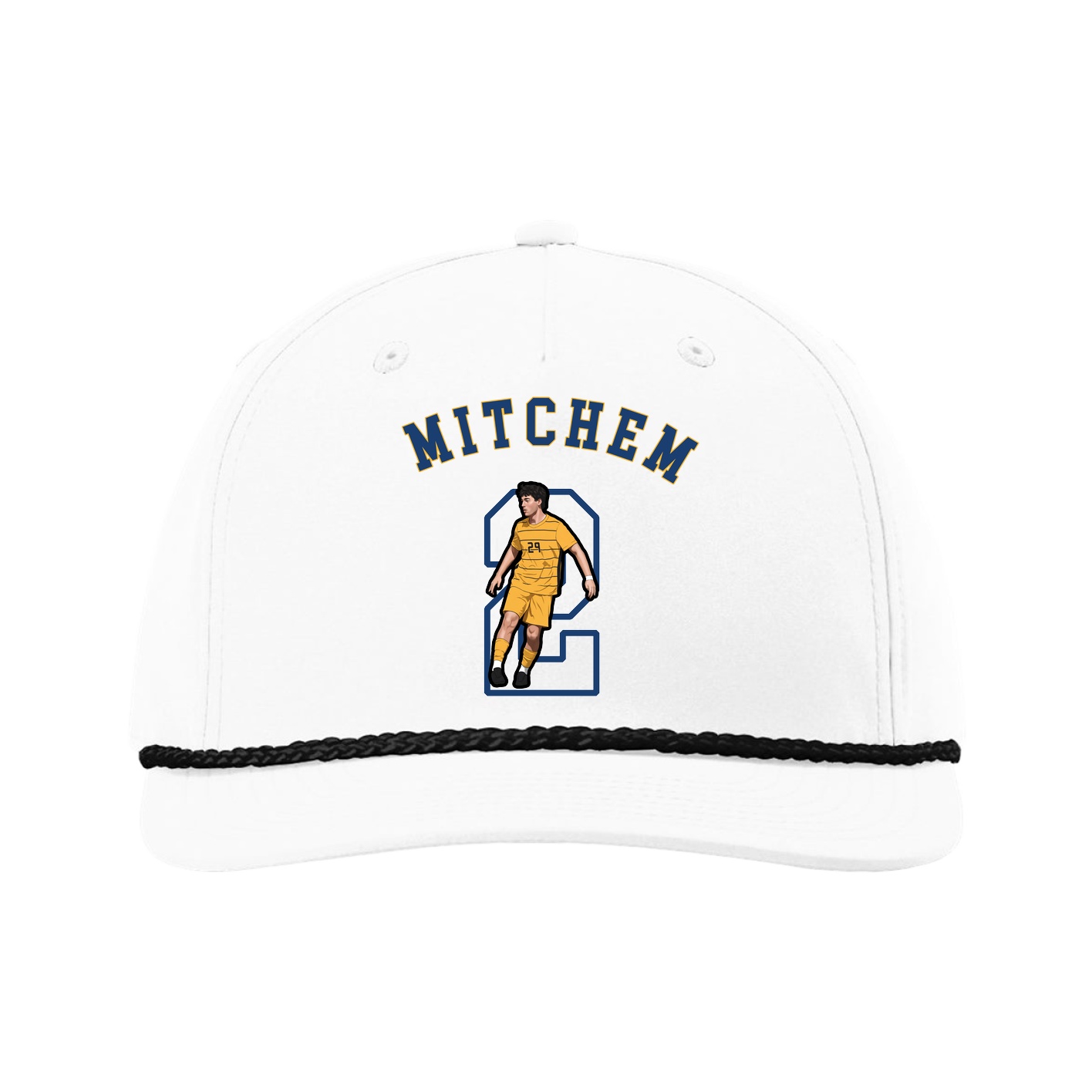 Five-Panel Classic Rope Cap — Shirsey Arch in White