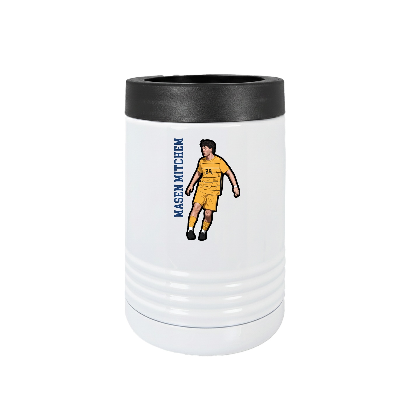 Beverage Holder — Name Vertical in White