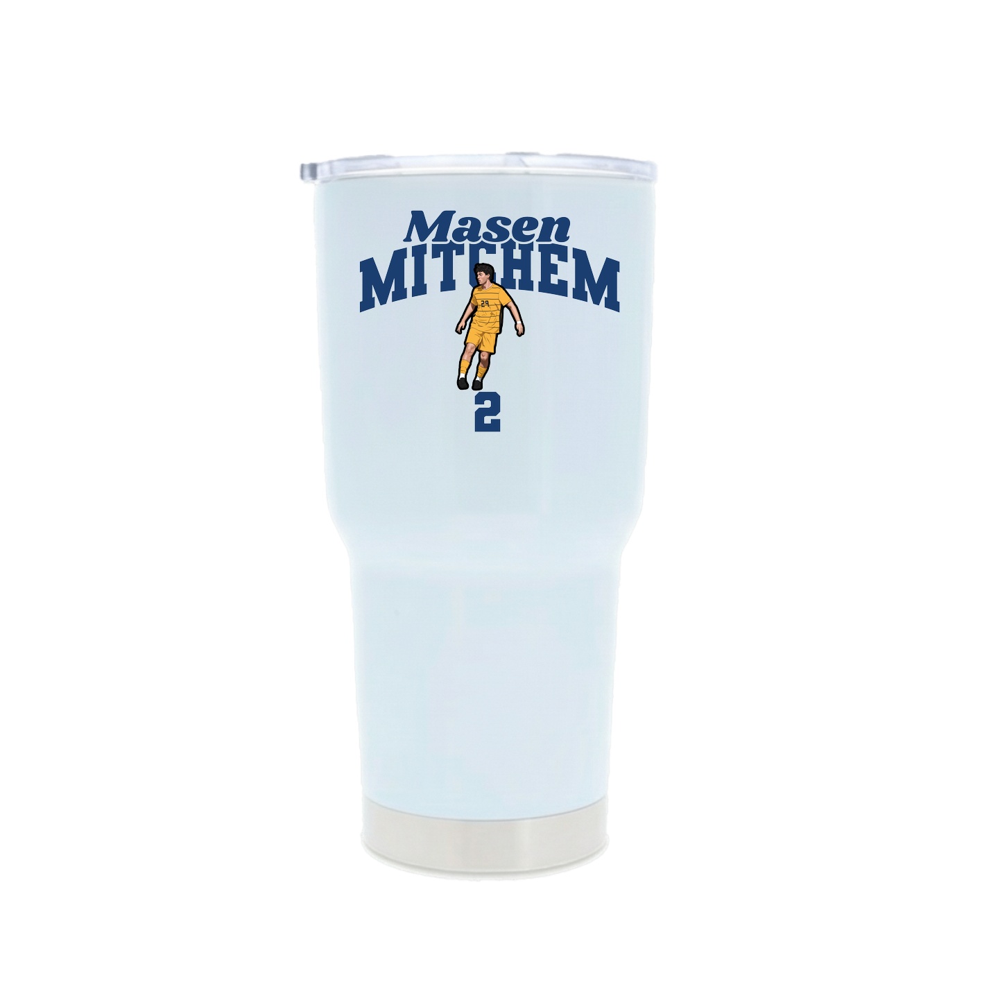 30oz Stainless Steel Tumbler — Signature Arch in White
