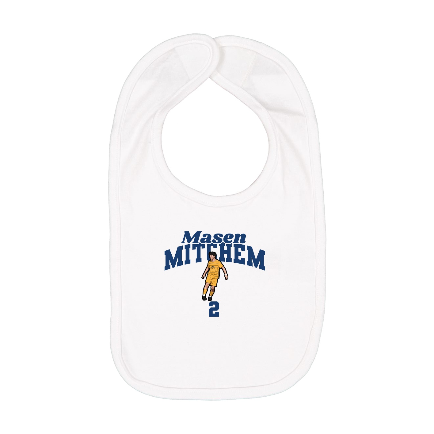 Infant Bib — Signature Arch in White