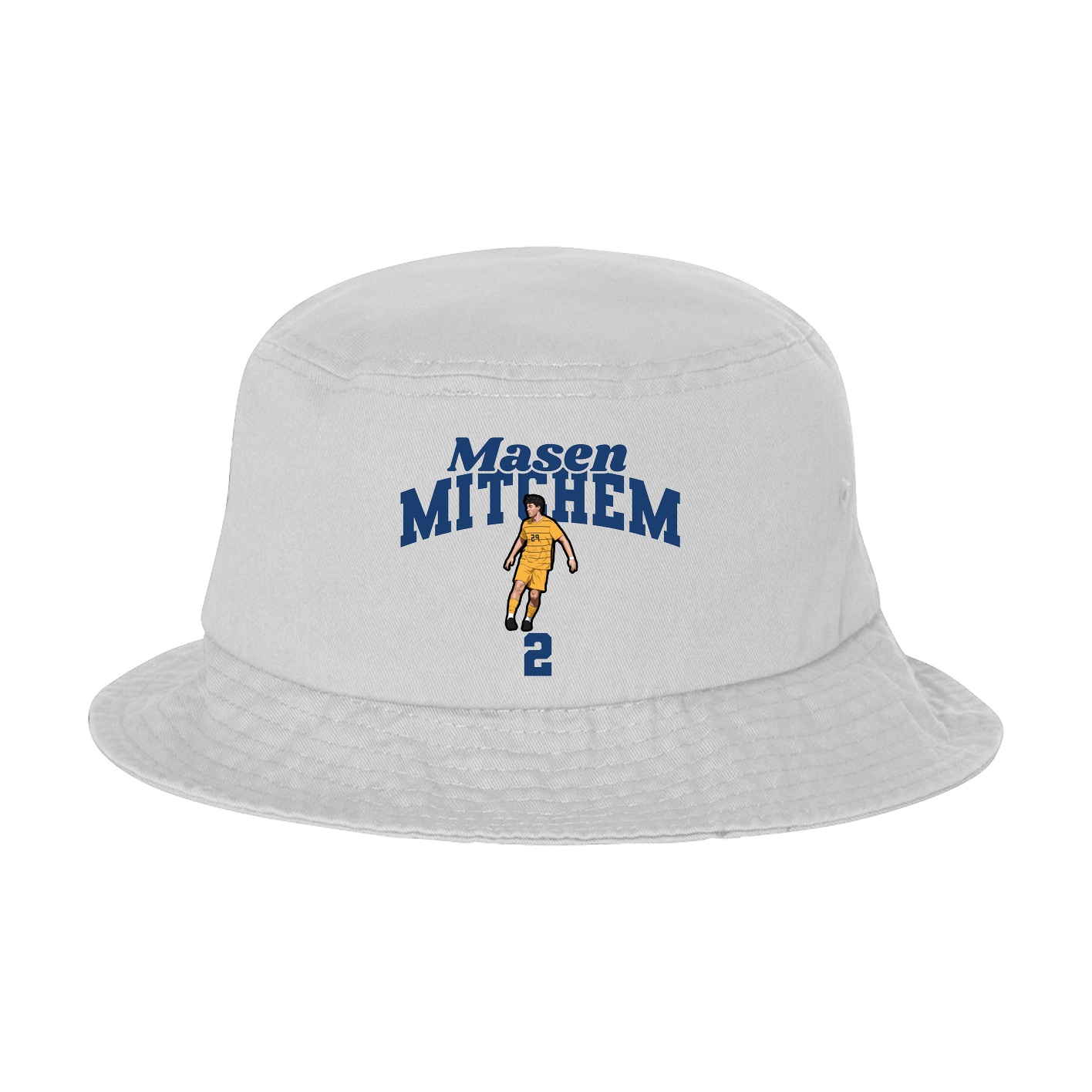 Bucket Cap — Signature Arch in White