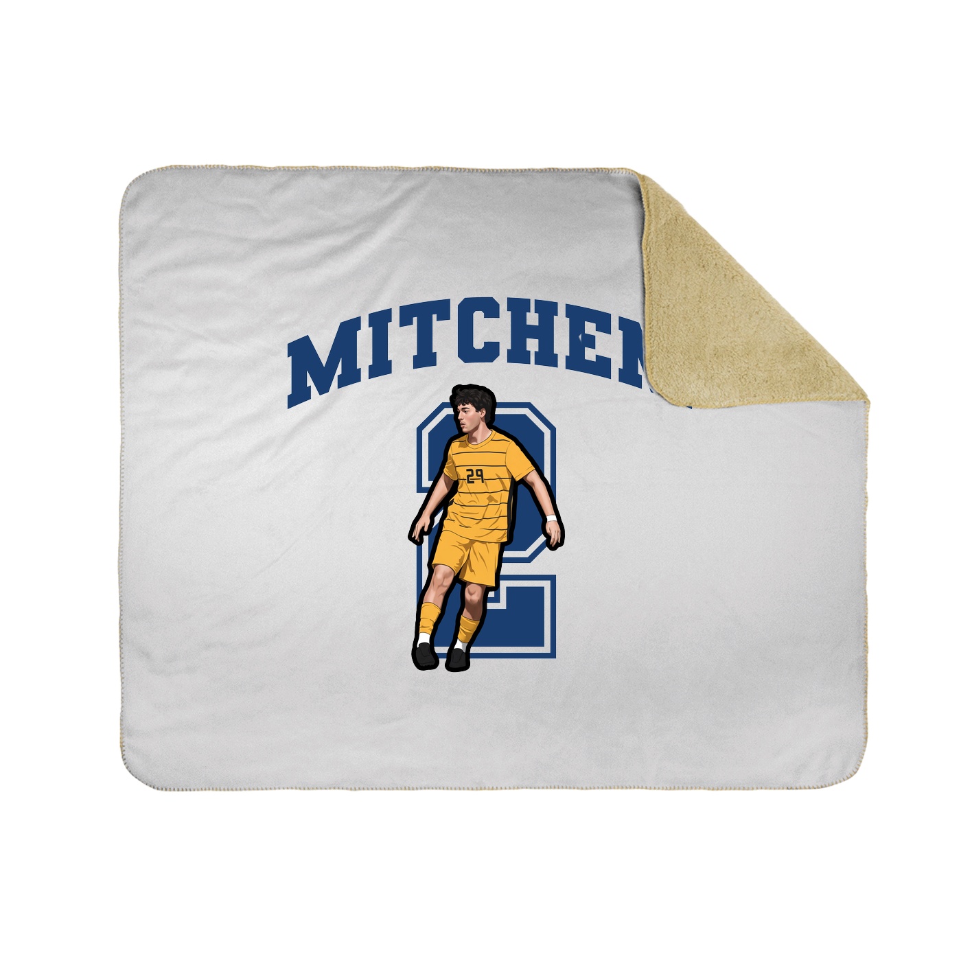 Throw Blanket — Number in White