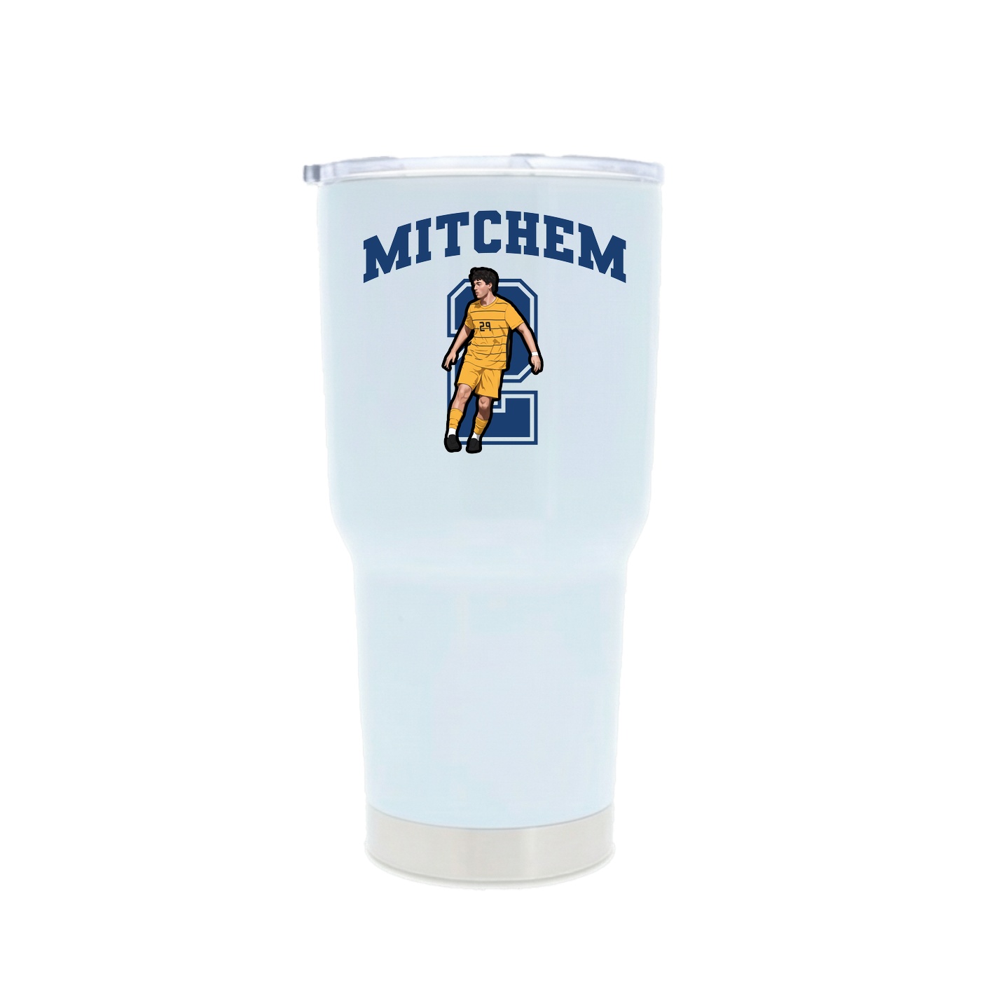 30oz Stainless Steel Tumbler — Number in White