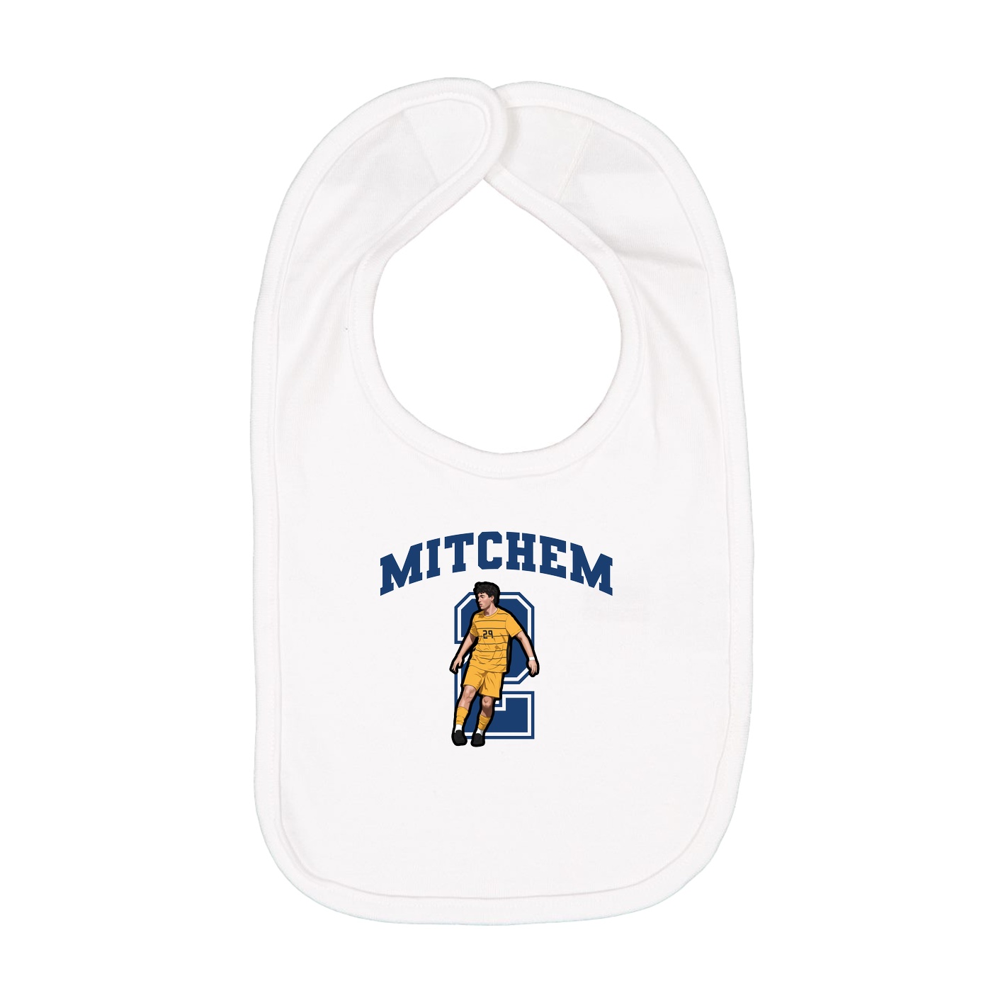 Infant Bib — Number in White