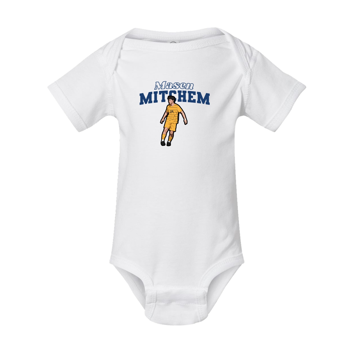 Baby Onesie — Name Arch in White