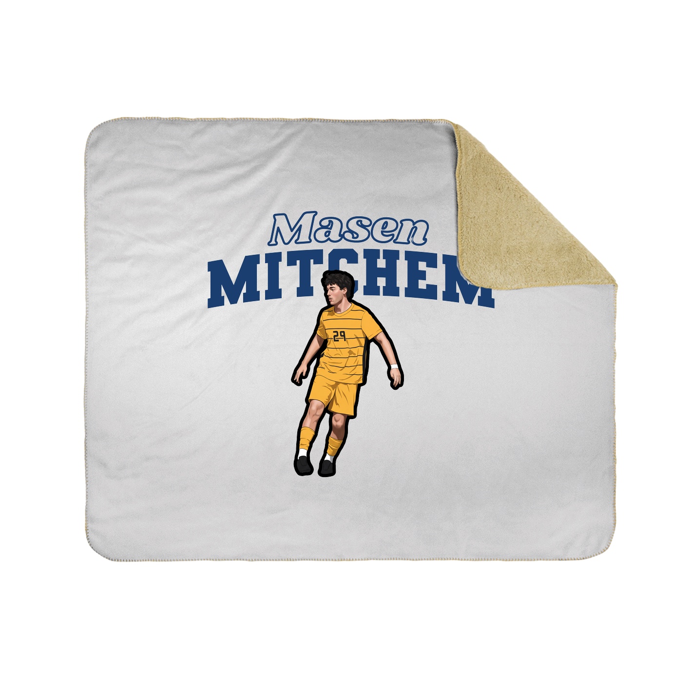 Throw Blanket — Name Arch in White