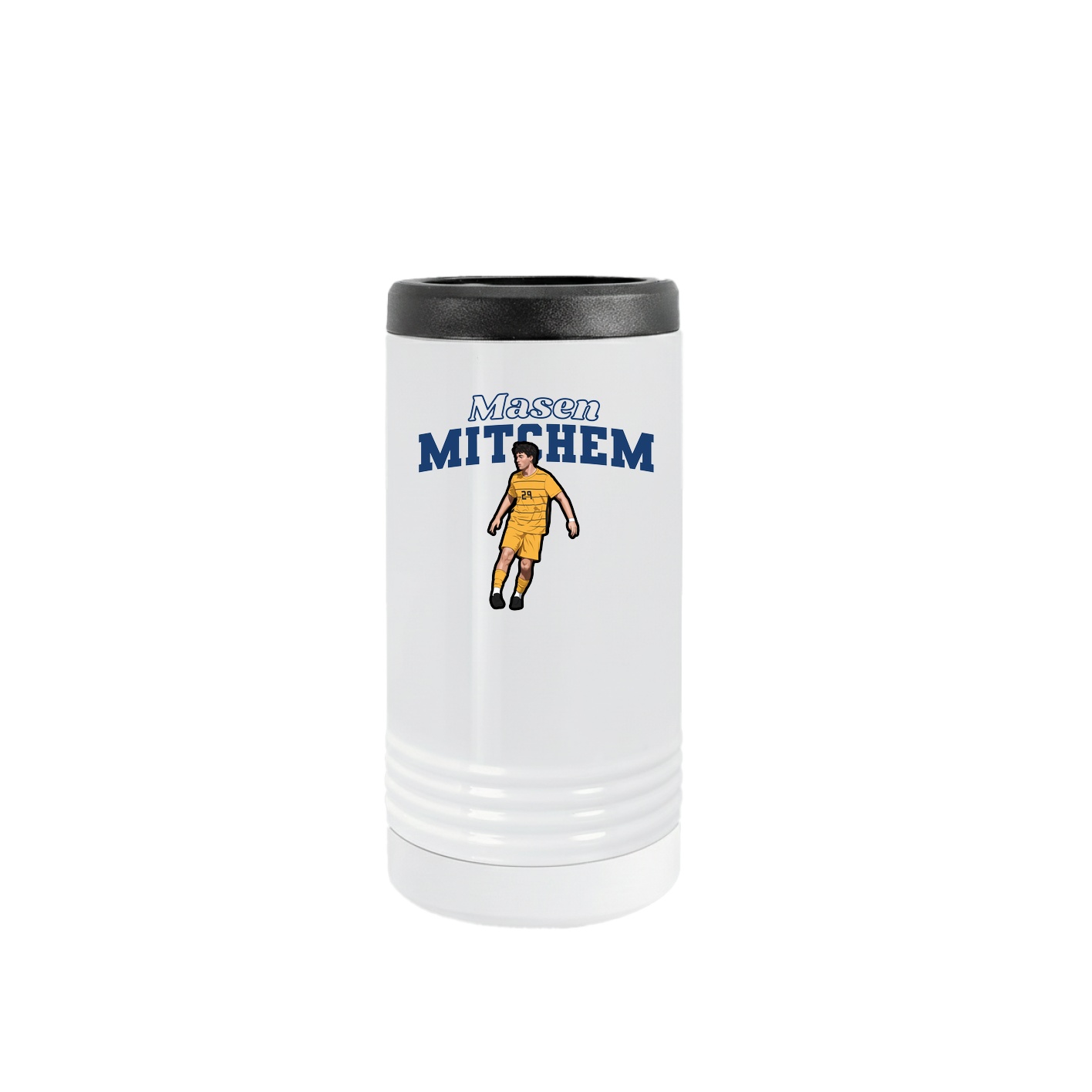 Slim Beverage Holder — Name Arch in White