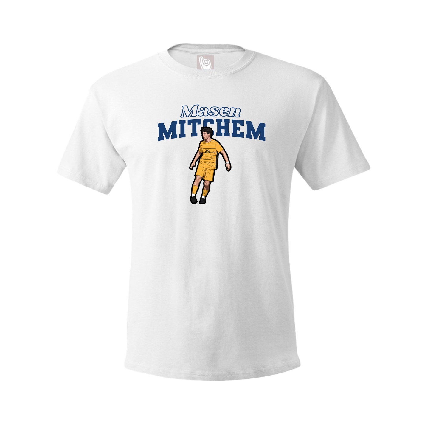 Youth Tee — Name Arch in White