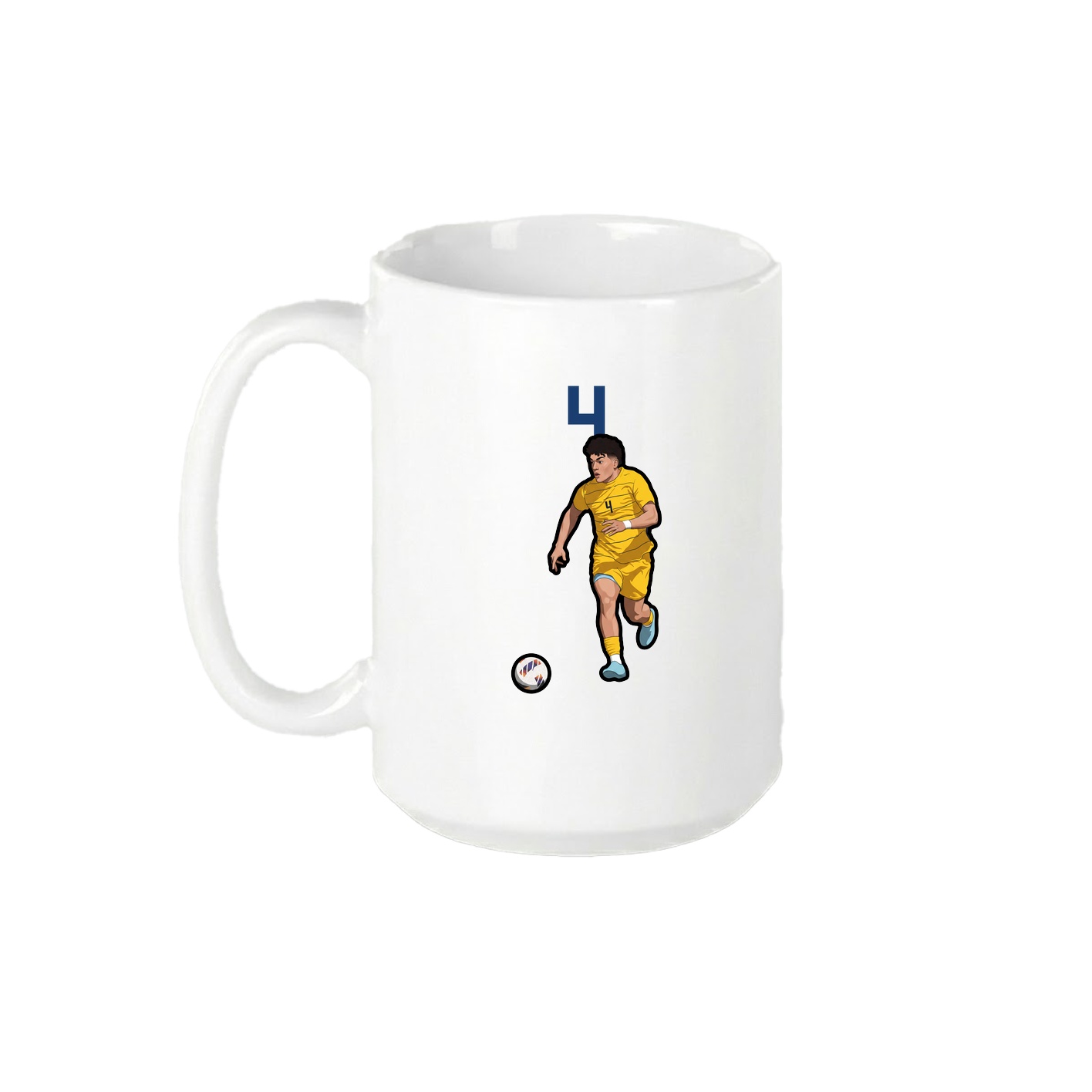 15oz Coffee Mug — Number Top in White