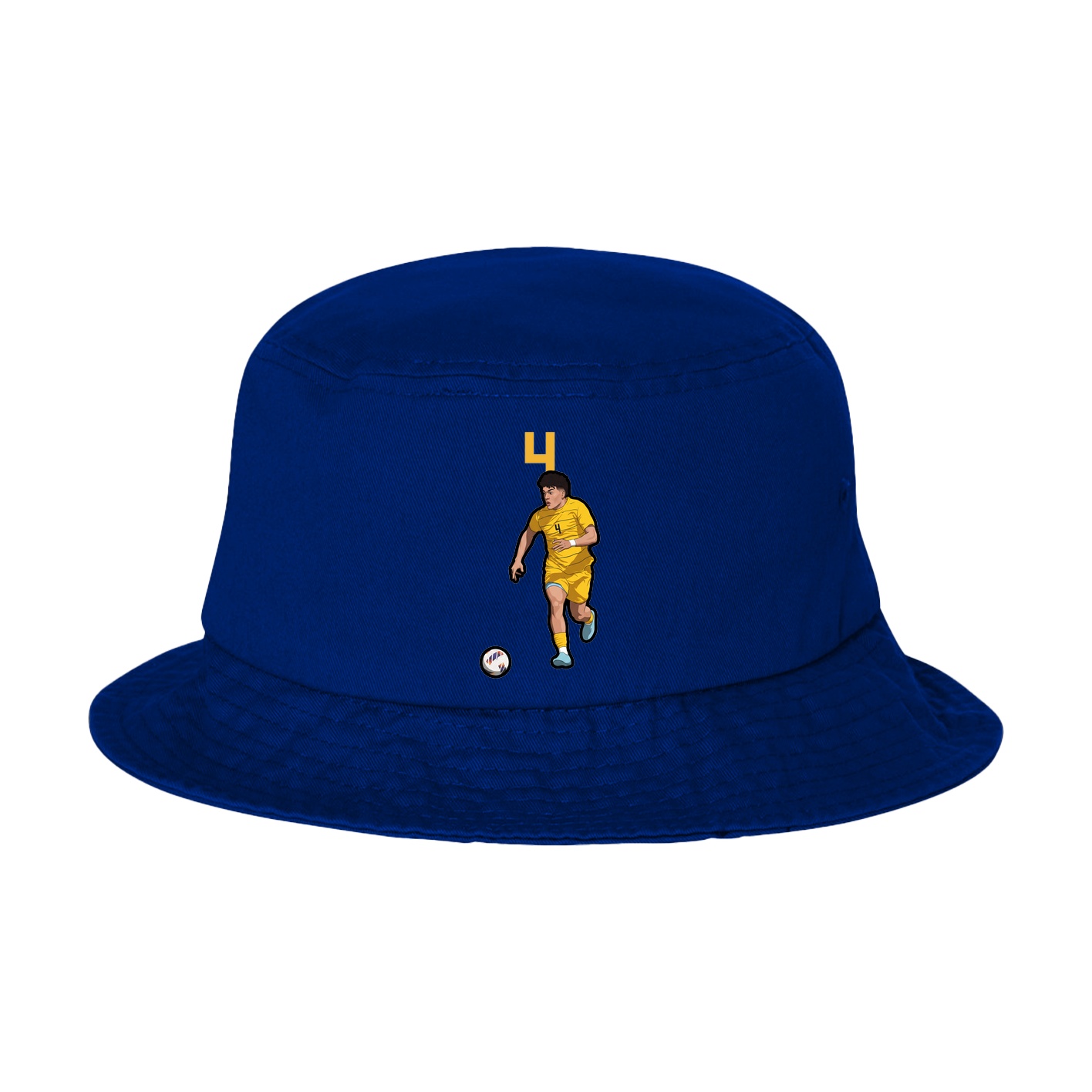Bucket Cap — Number Top in Royal Blue