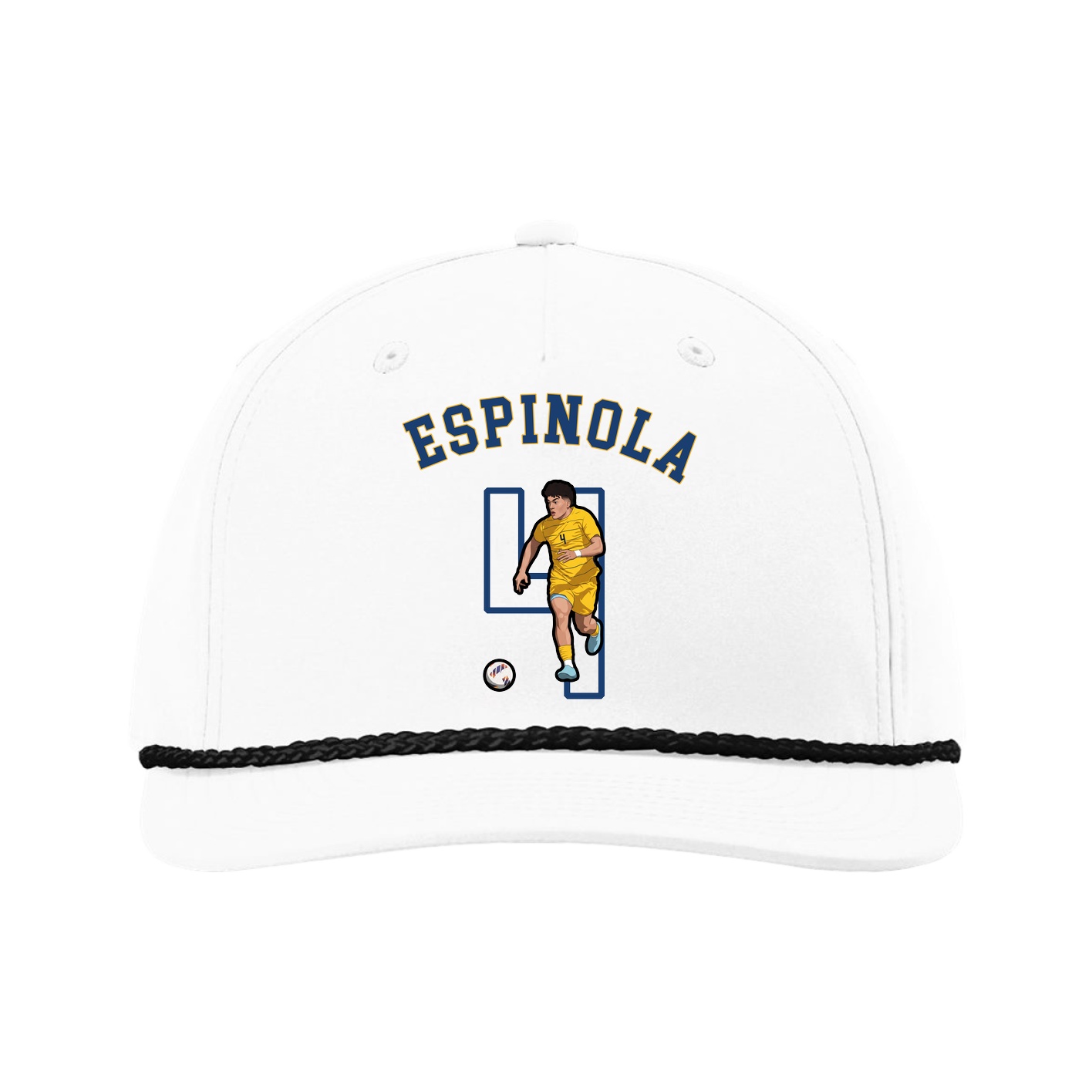 Five-Panel Classic Rope Cap — Shirsey Arch in White