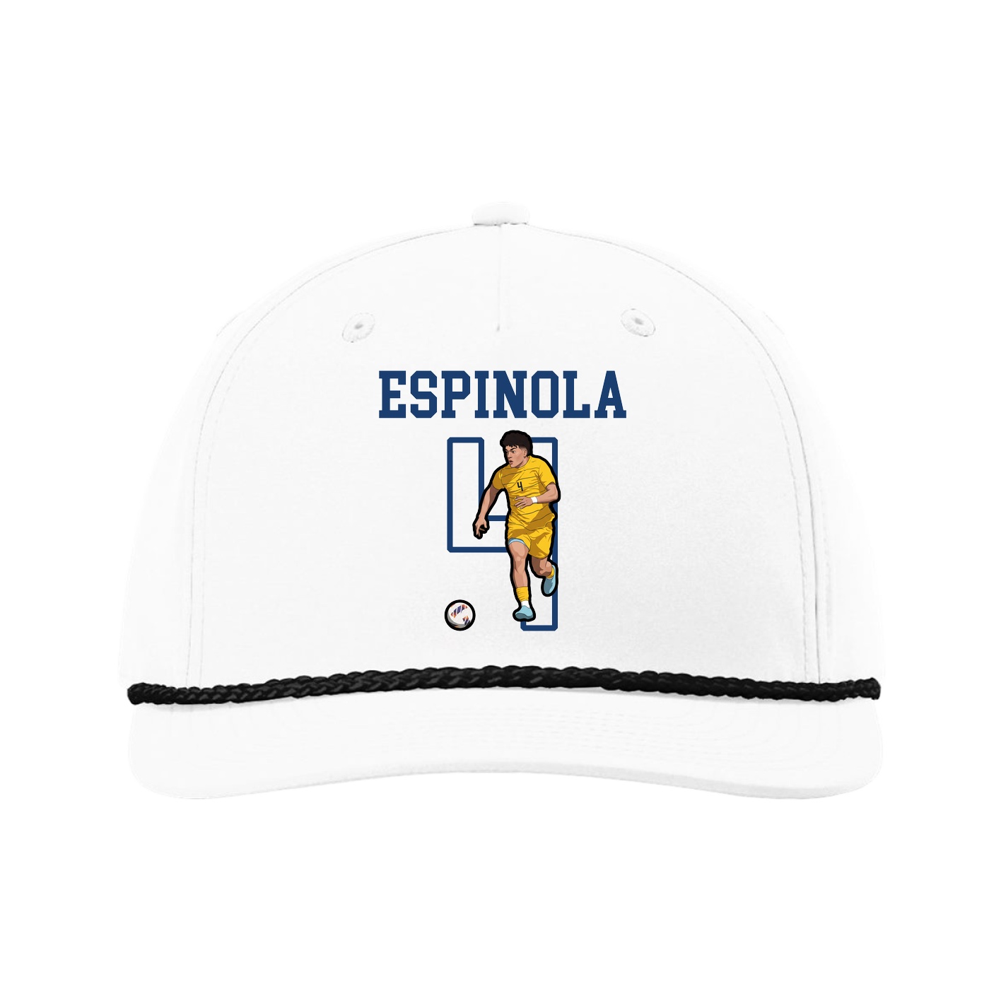 Five-Panel Classic Rope Cap — Shirsey in White