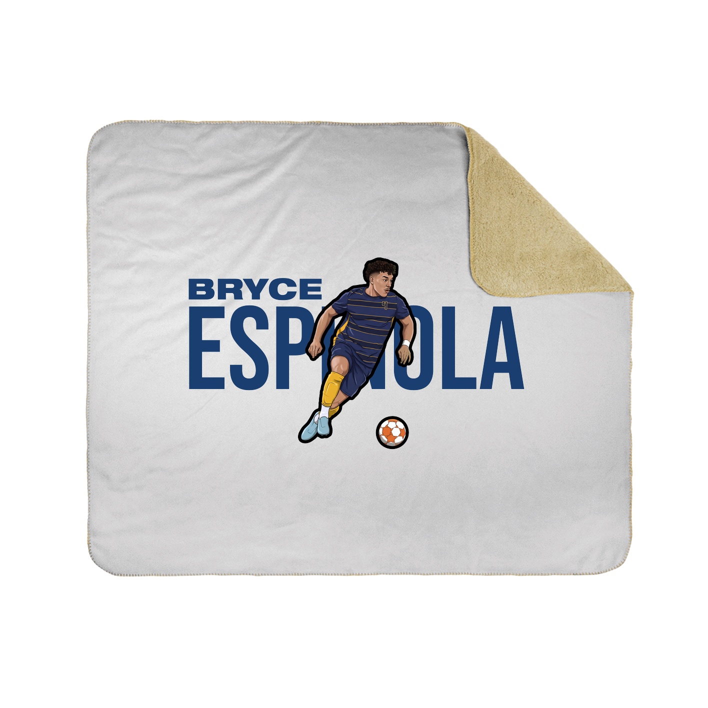 Throw Blanket — Player Name in White