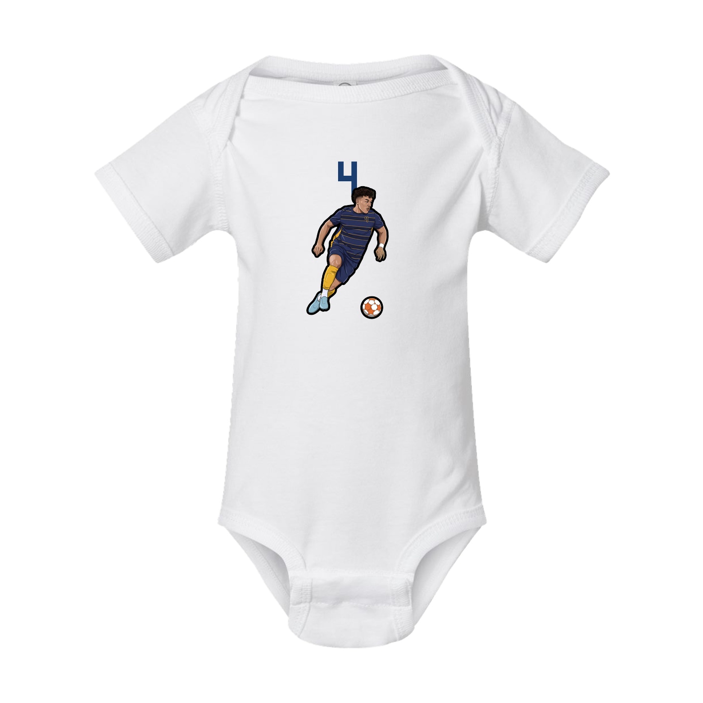 Baby Onesie — Number Top in White