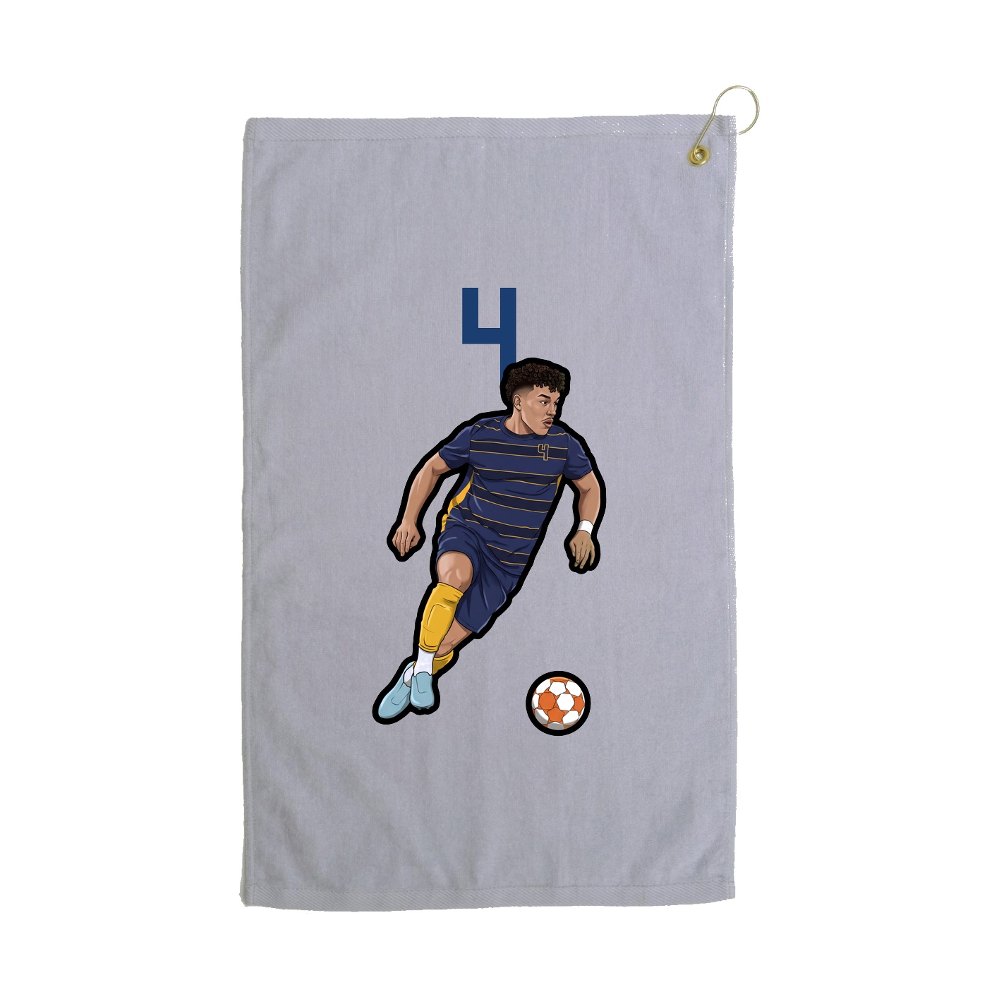 Golf Towel — Number Top in Grey