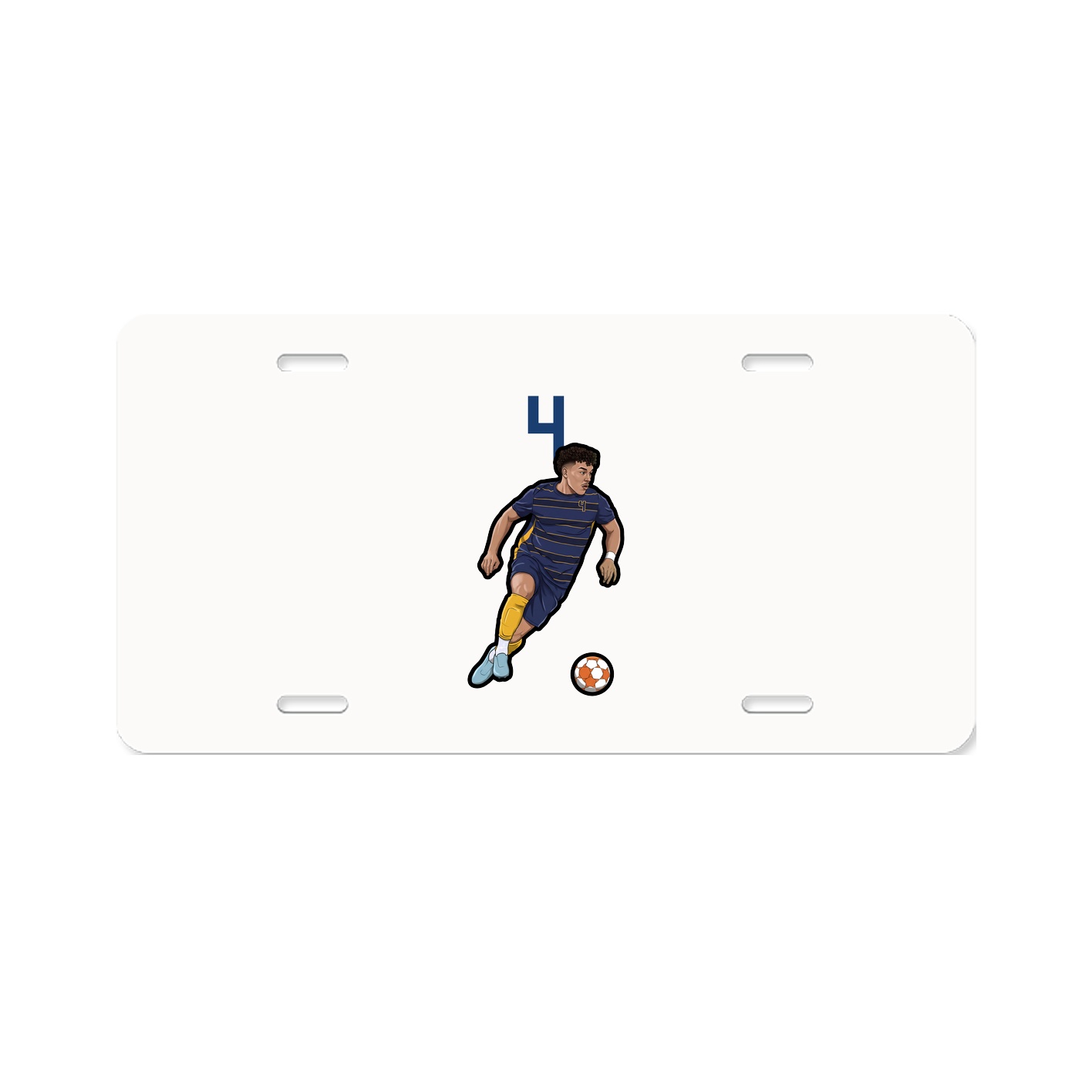 License Plate — Number Top in Classic