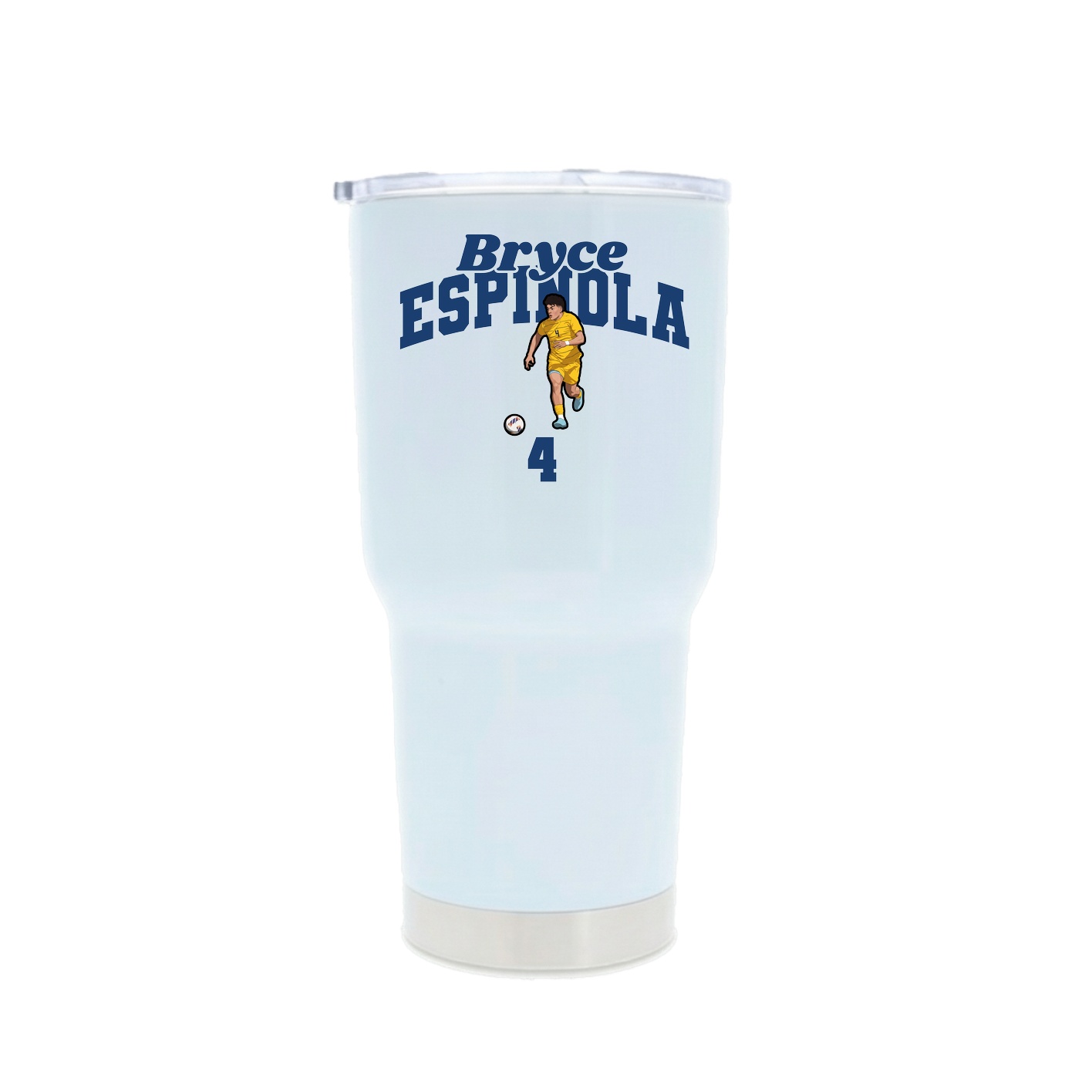 30oz Stainless Steel Tumbler — Signature Arch in White