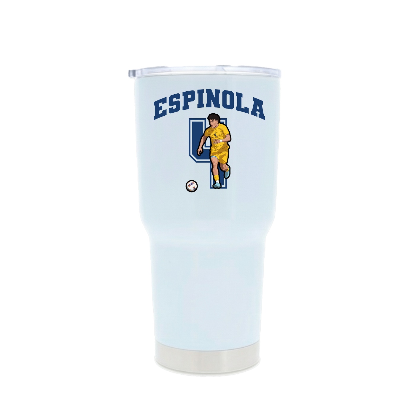 30oz Stainless Steel Tumbler — Number in White
