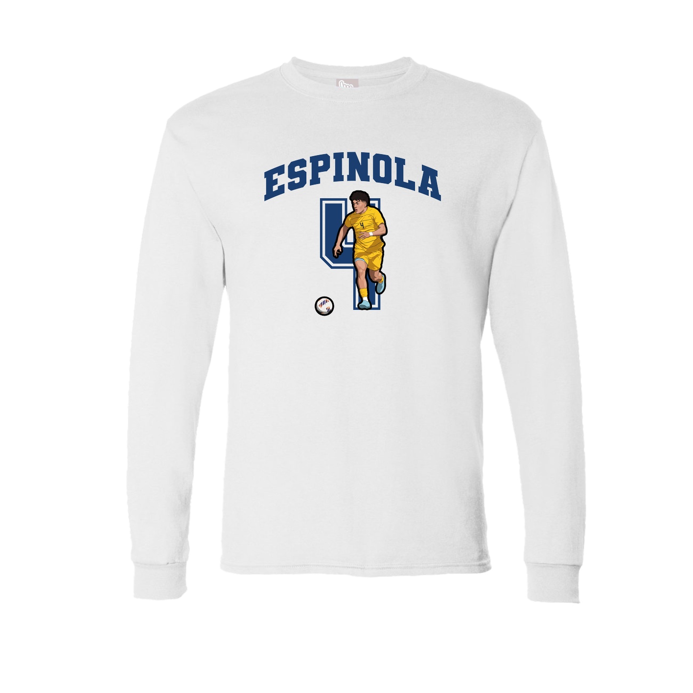 Long Sleeve Tee — Number in White