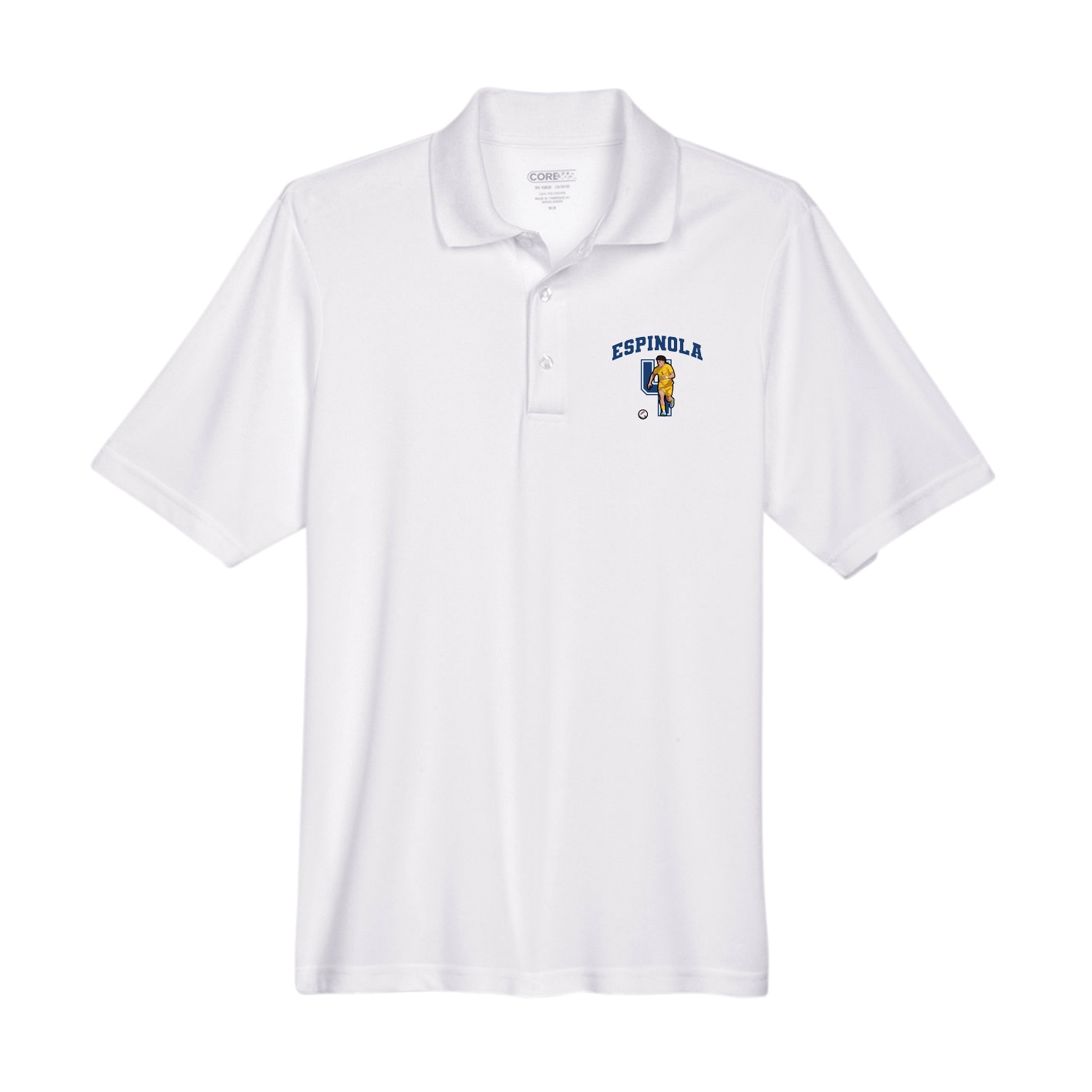 Performance Polo — Number in White