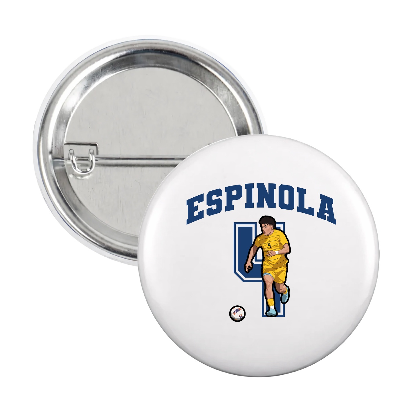 Game Day Button — Number in White
