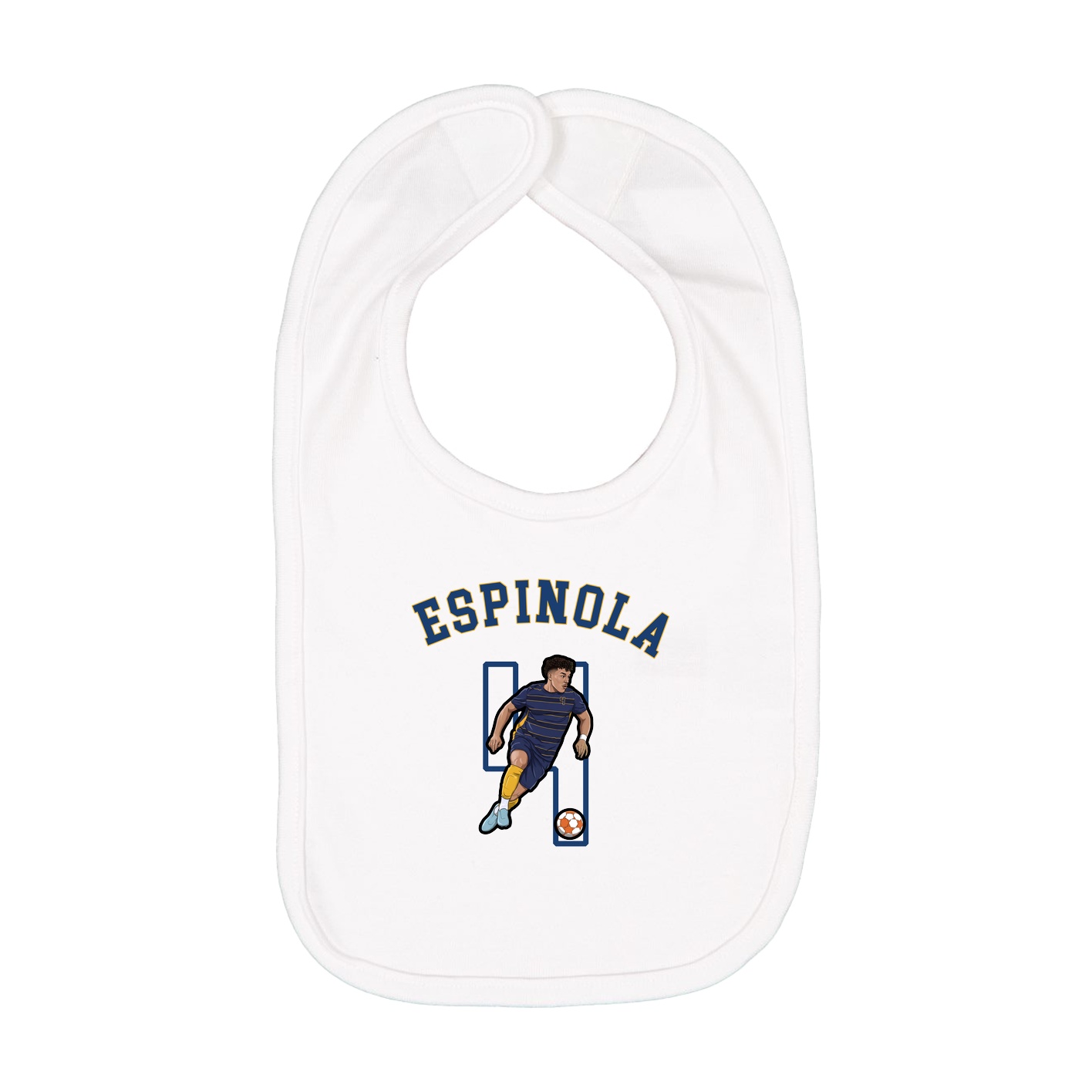 Infant Bib — Shirsey Arch in White