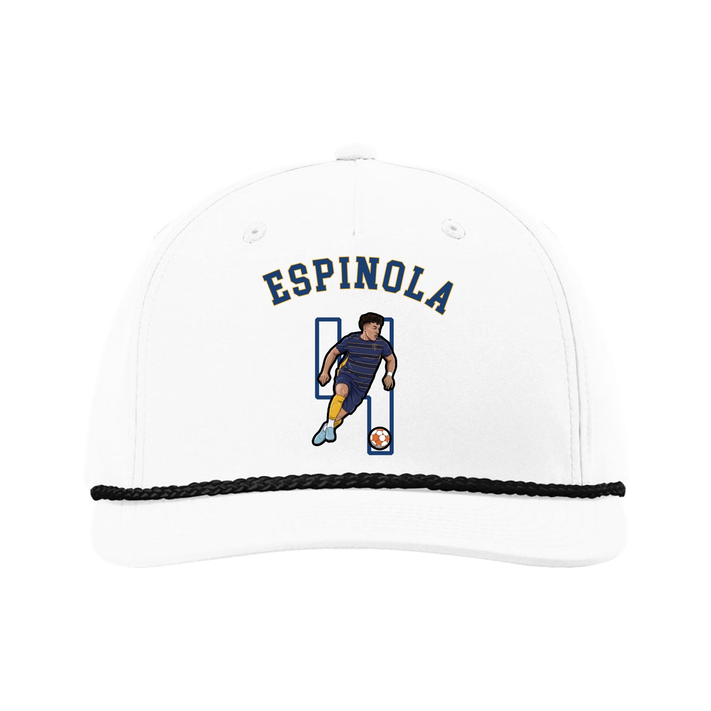 Five-Panel Classic Rope Cap — Shirsey Arch in White