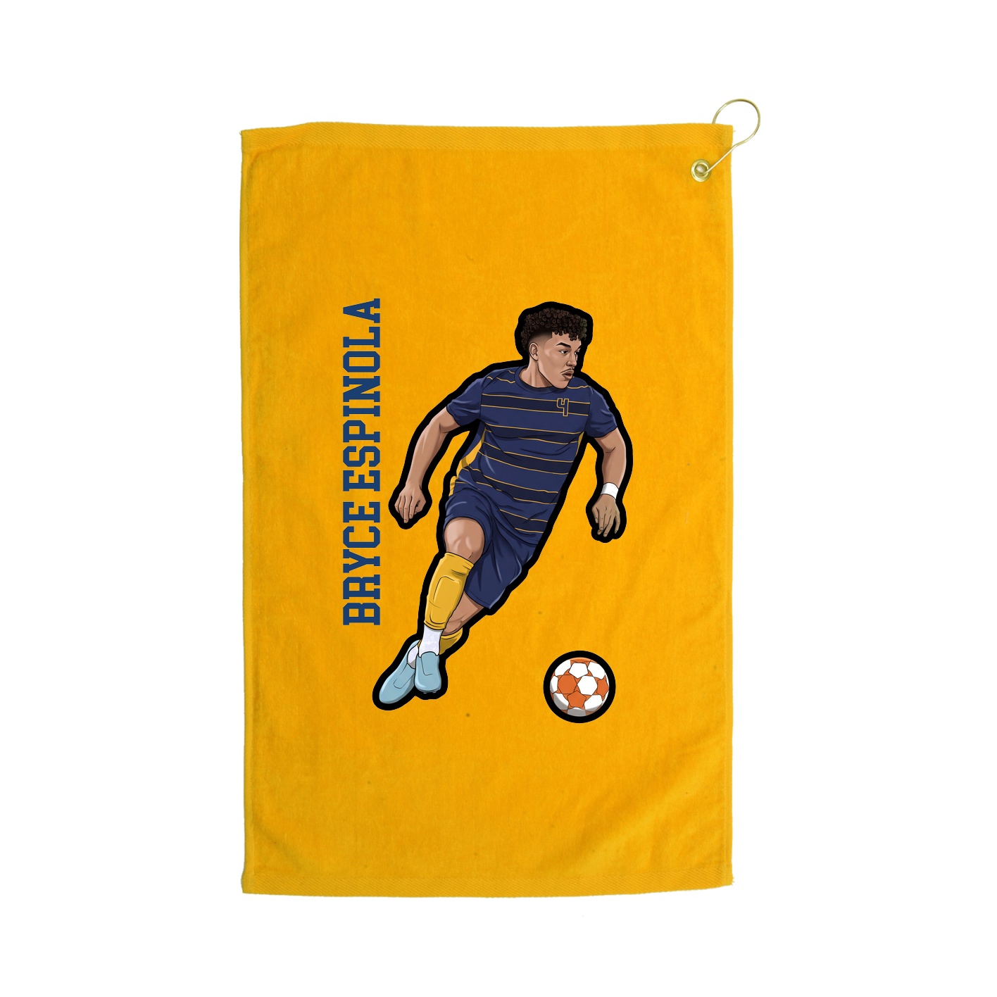 Golf Towel — Name Vertical in Gold