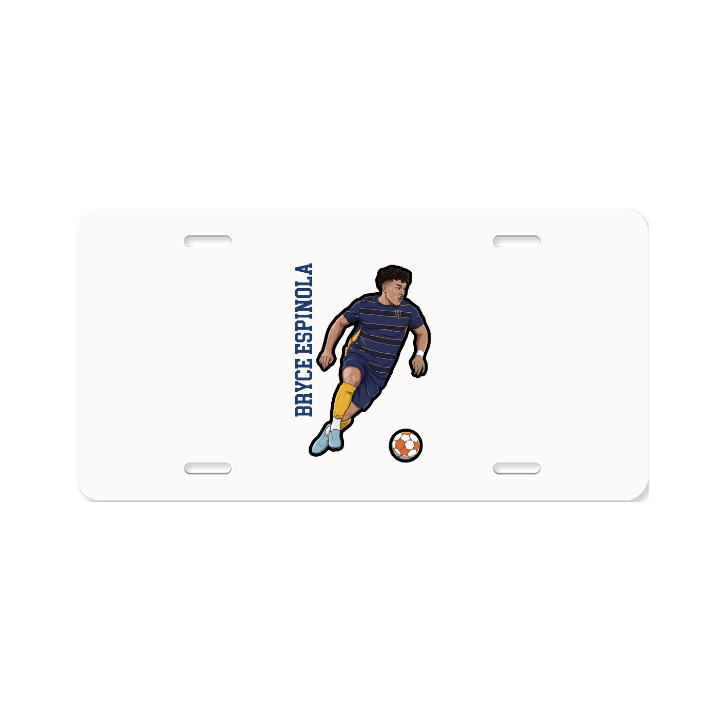 License Plate — Name Vertical in Classic