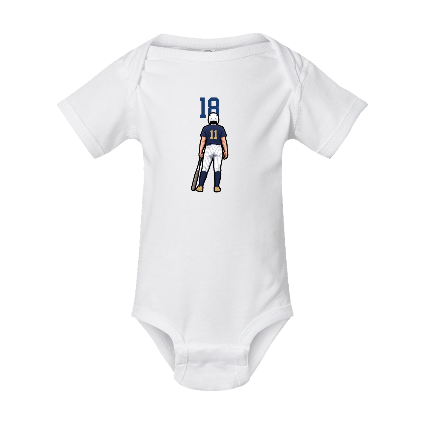 Baby Onesie — Number Top in White