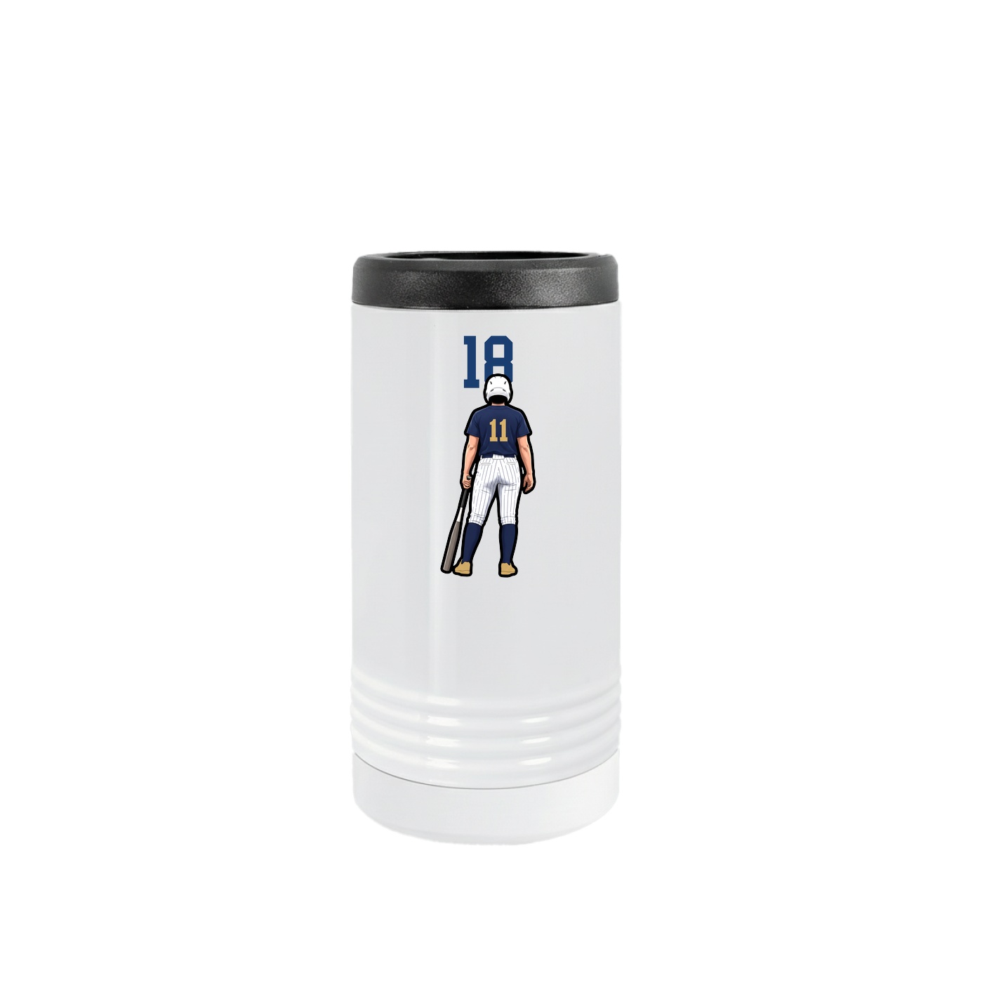 Slim Beverage Holder — Number Top in White