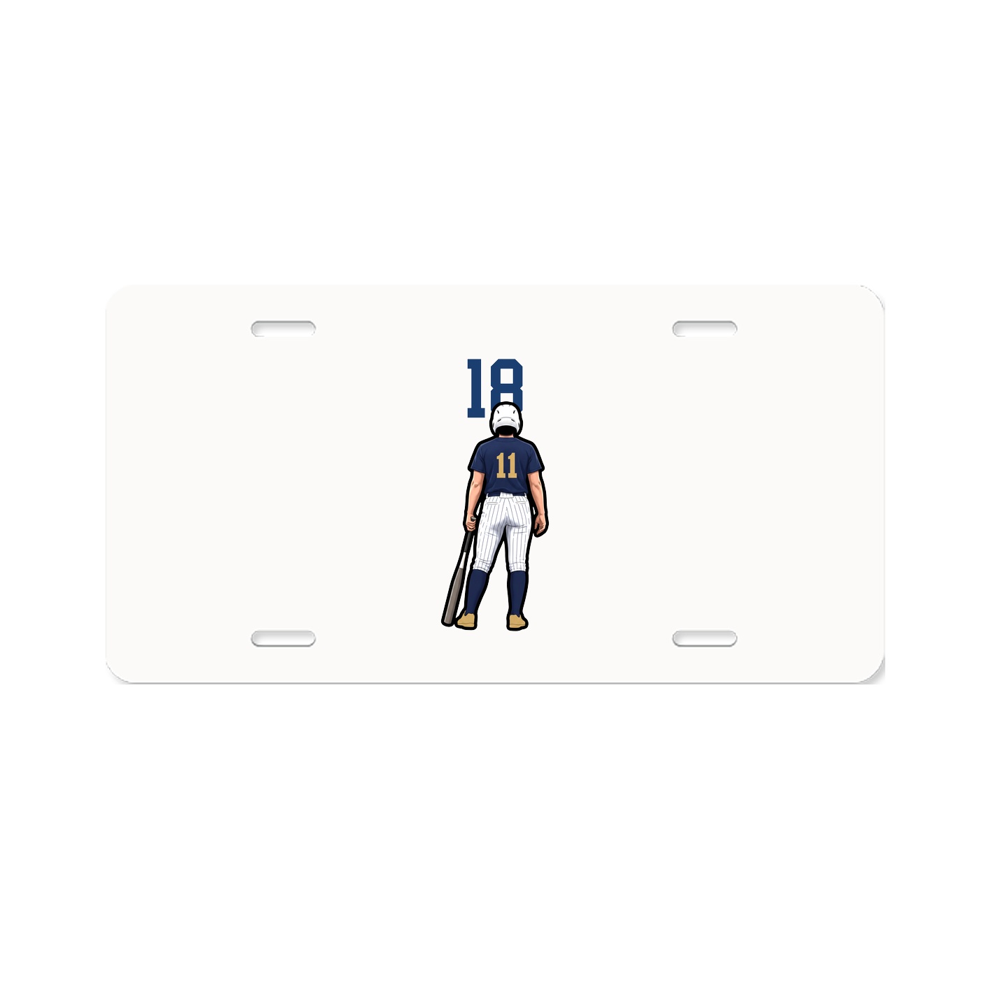License Plate — Number Top in Classic