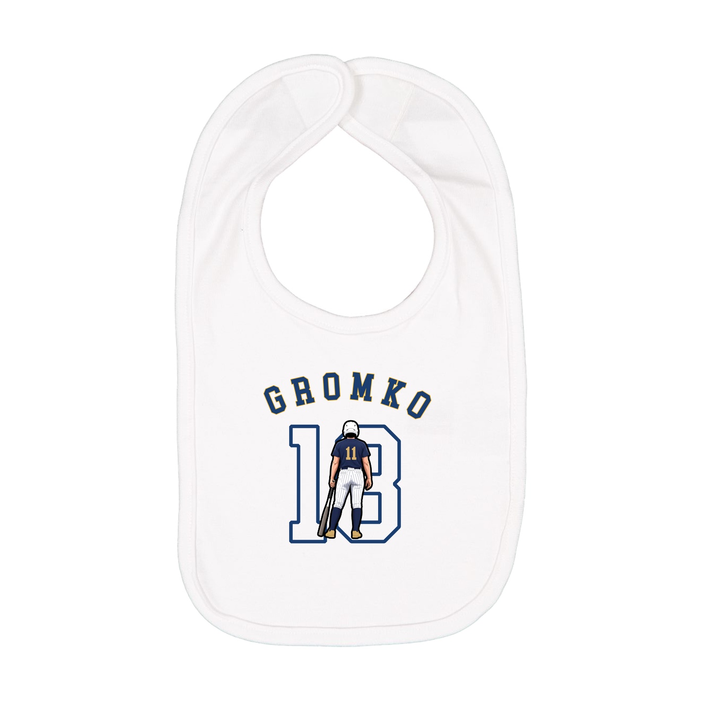 Infant Bib — Shirsey Arch in White