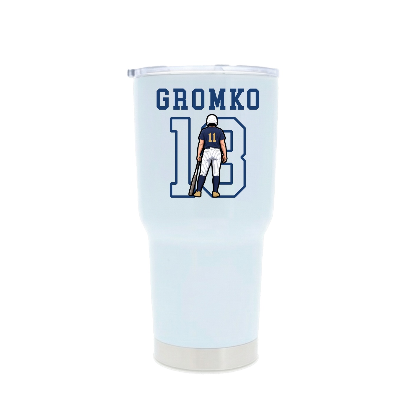 30oz Stainless Steel Tumbler — Shirsey in White