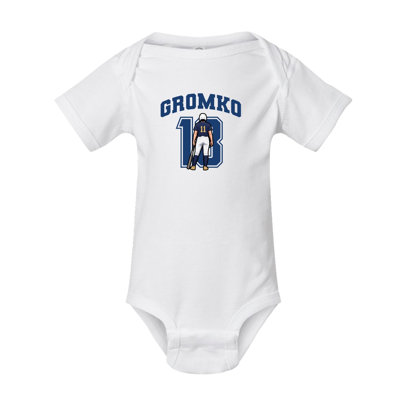 Baby Onesie — Number in White