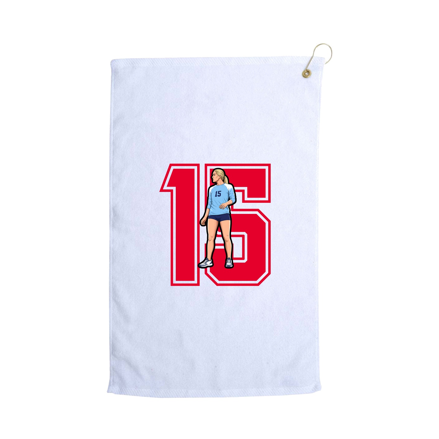 Golf Towel — Number in White