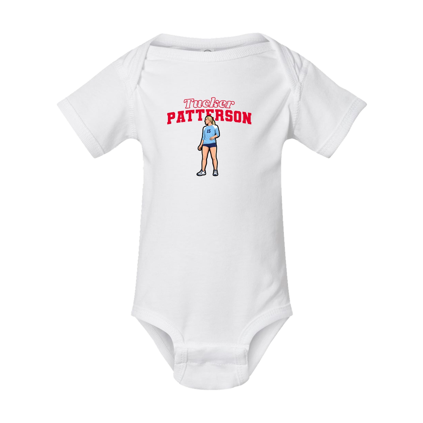Baby Onesie — Name Arch in White